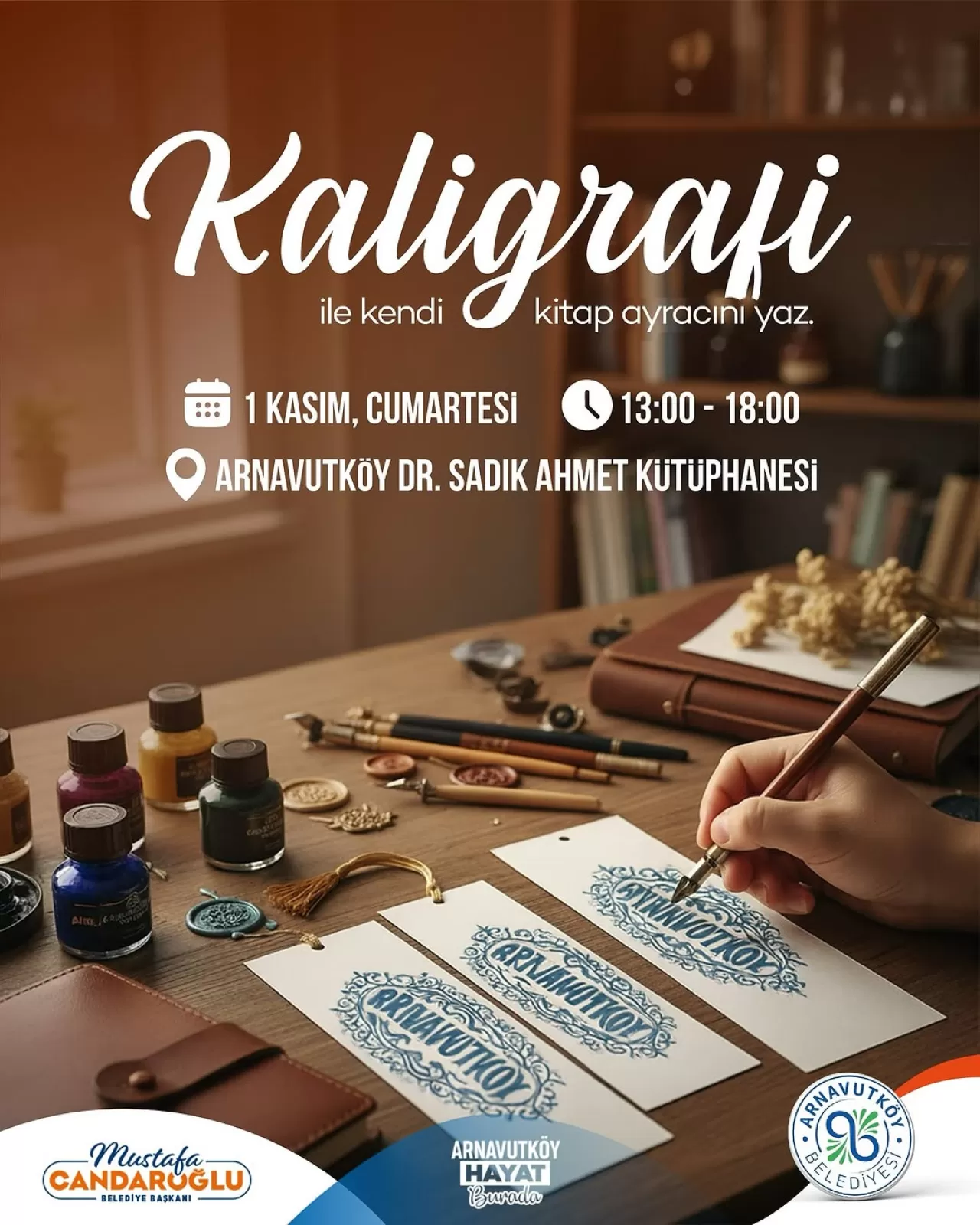 Arnavutköy'de Kaligrafi Atölyesi: Kendi Kitap Ayracınızı Tasarlayın