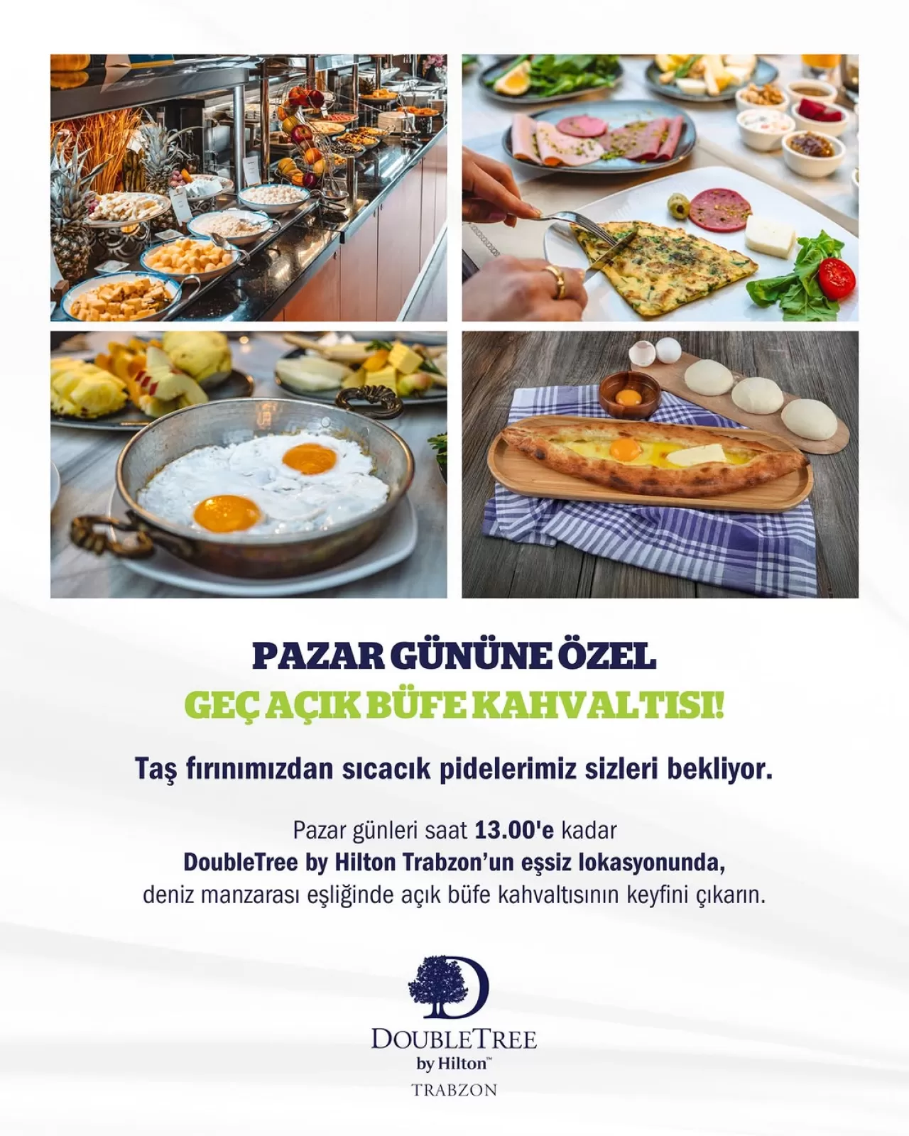 DoubleTree by Hilton Trabzon'da Pazar Kahvaltısı: Deniz Manzaralı Açık Büfe