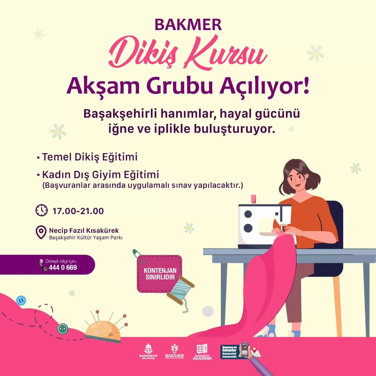 Başakşehir'de Dikiş Kursuna Akşam Grubu Talebi Üzerine Yeni Seans Açılıyor