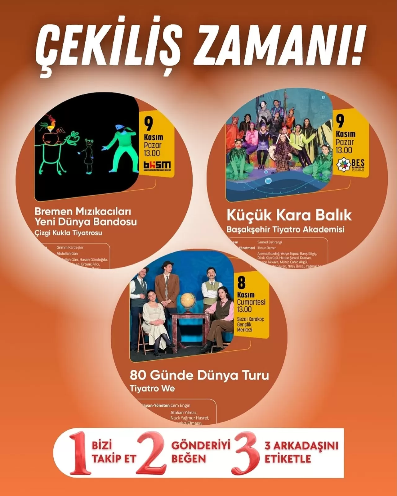 Başakşehir Kültür Sanat'tan Minik Tiyatro Severlere Çekilişle Bilet Hediye