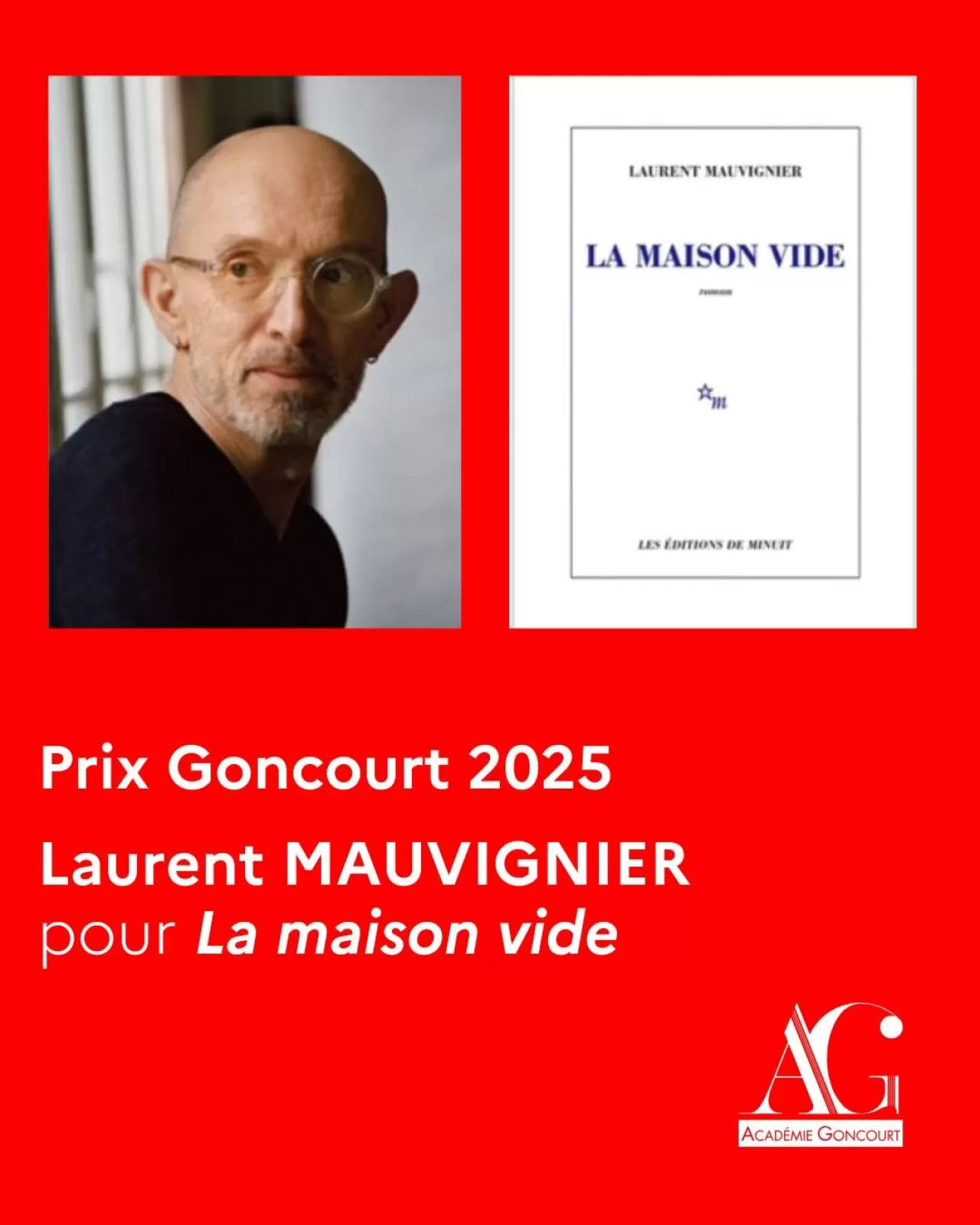 2025 Goncourt Ödülü Laurent Mauvignier'in