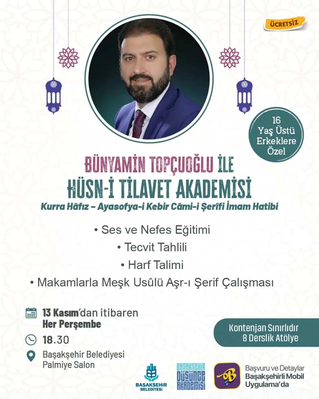 Başakşehir'de Kur'an Tilavet Eğitimleri Yeniden Başlıyor