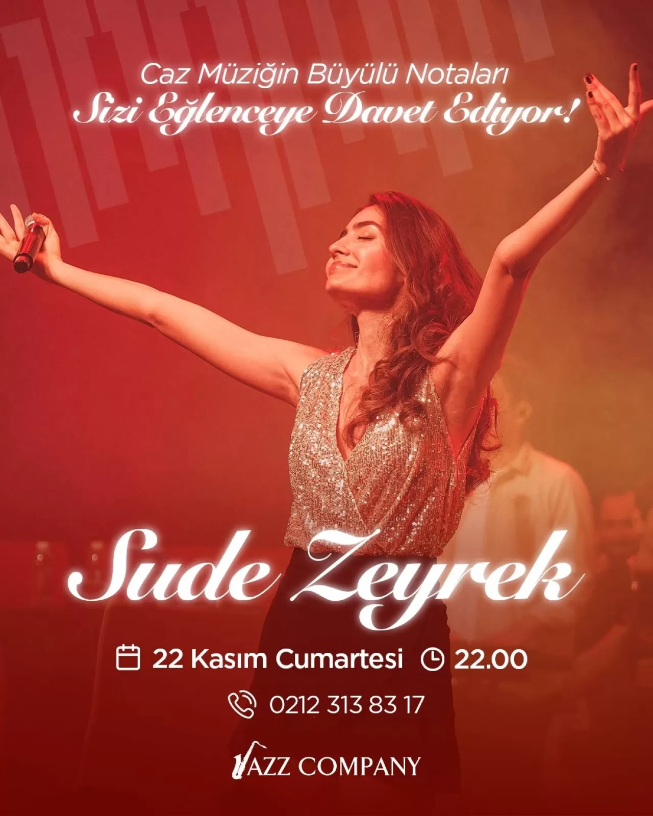 Sude Zeyrek, Elite World İstanbul Taksim'de Caz Severlerle Buluşacak