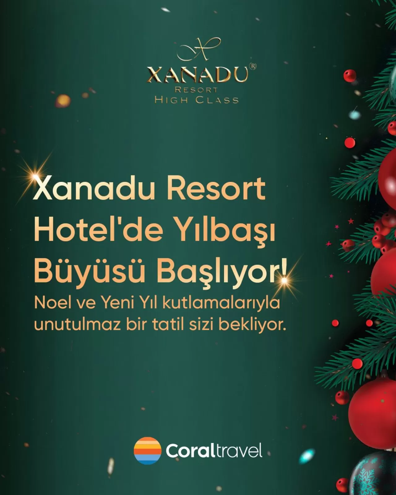 Xanadu Resort Hotel'de Yeni Yıl Kutlamaları için Hazırlıklar Tamamlandı