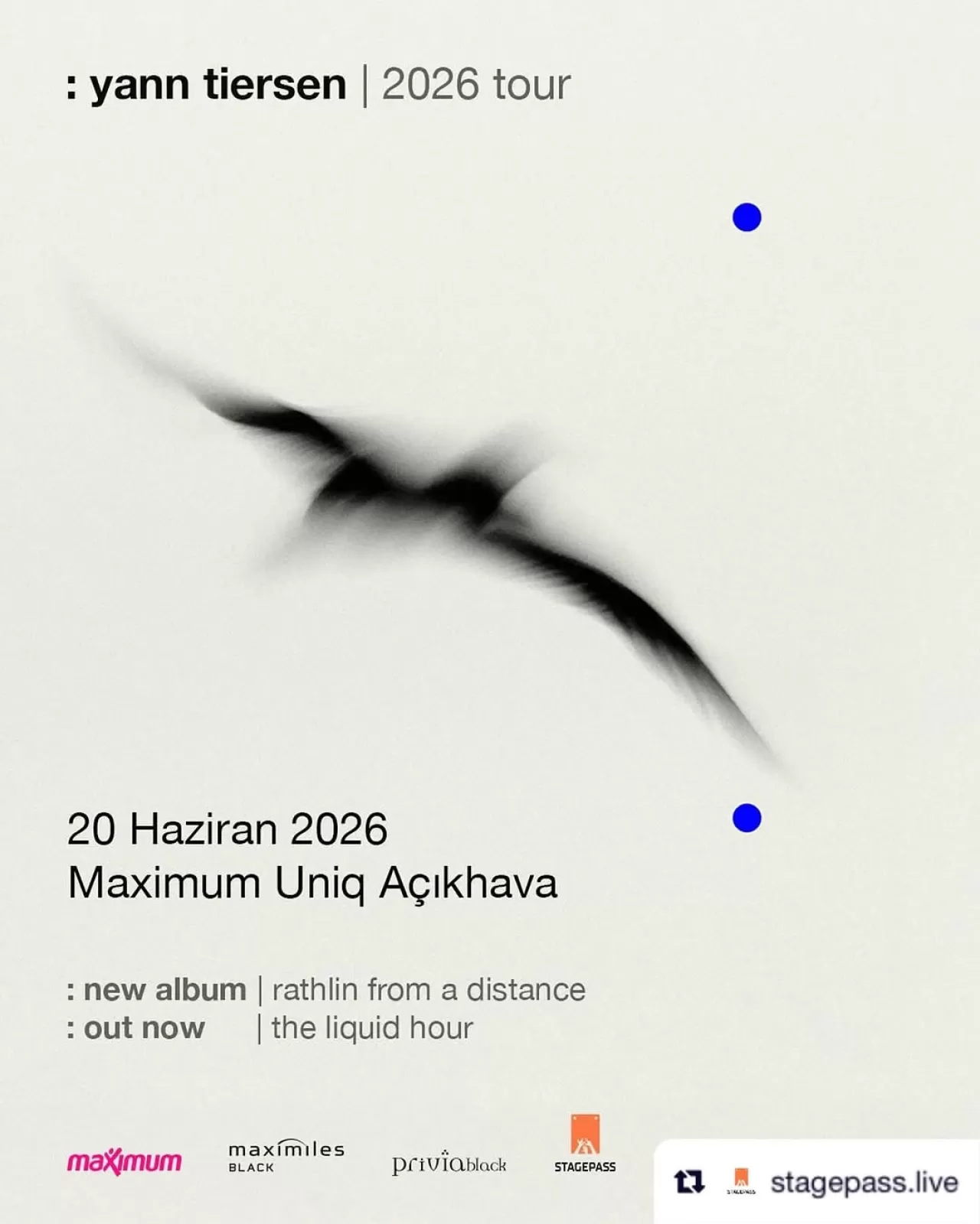 Yann Tiersen, 2026'da İstanbul'da Sahne Alacak