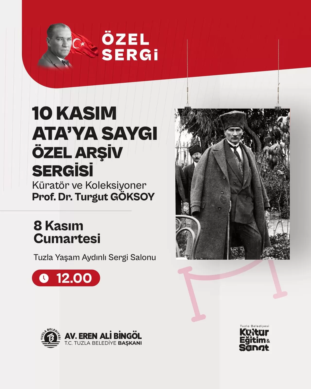 10 Kasım'da Atatürk'ü Anma Sergisi Tuzla'da Açılıyor
