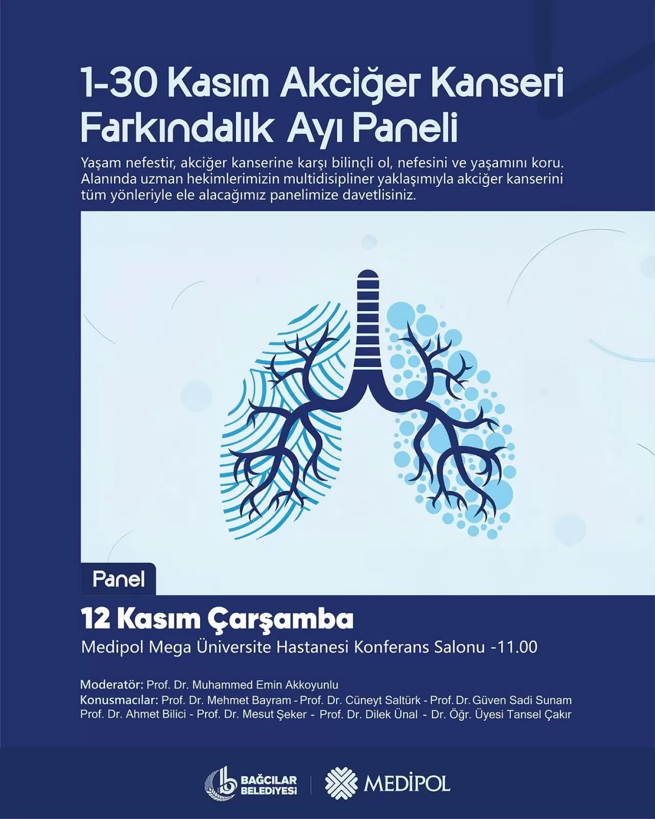 Bağcılar'da Akciğer Kanseri Farkındalık Paneli Düzenlenecek