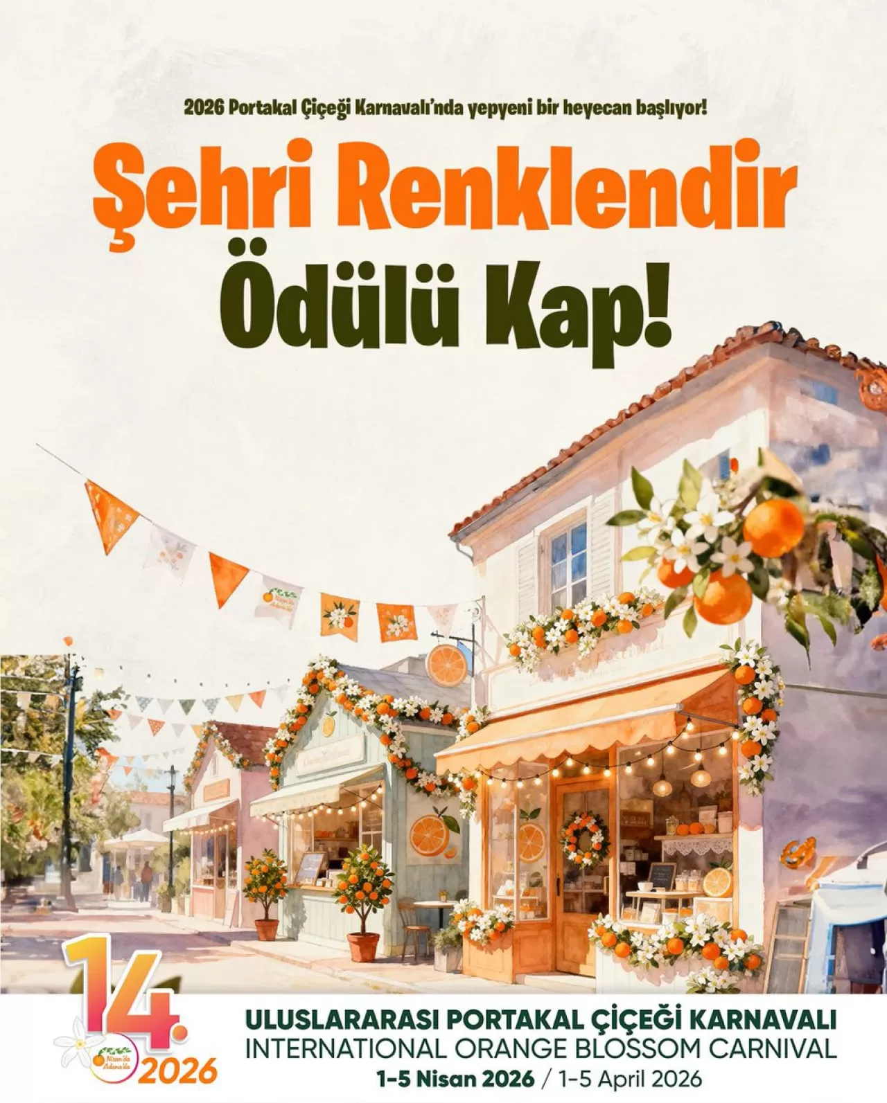 Adana'da Geleneksel Portakal Çiçeği Karnavalı için Hazırlıklar Başladı