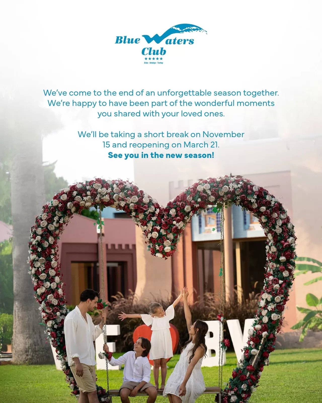 Club Blue Waters Sezon Sonu Tatiline Giriyor