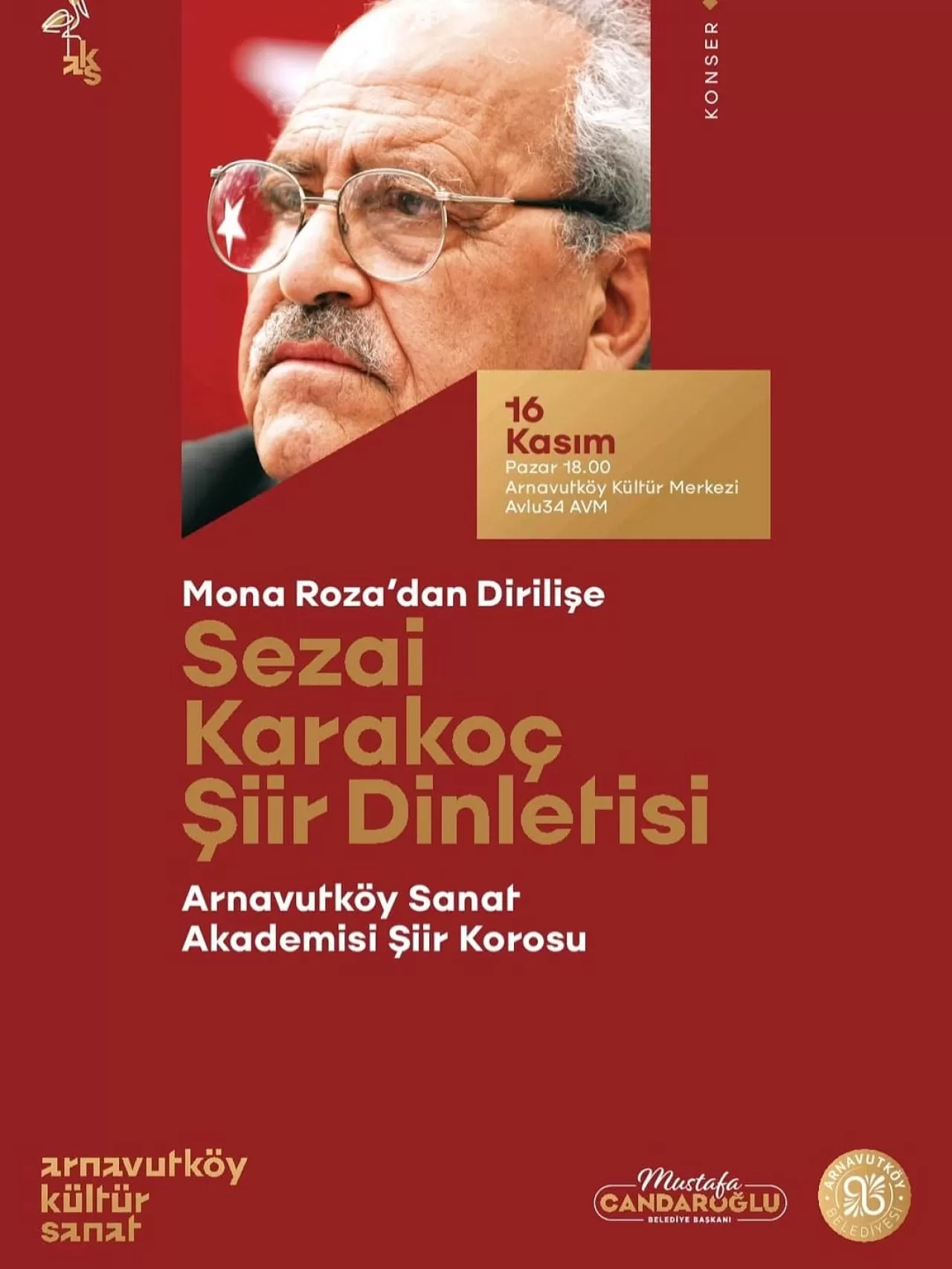 Arnavutköy'de Sezai Karakoç Anısına Şiir Dinletisi Düzenlenecek