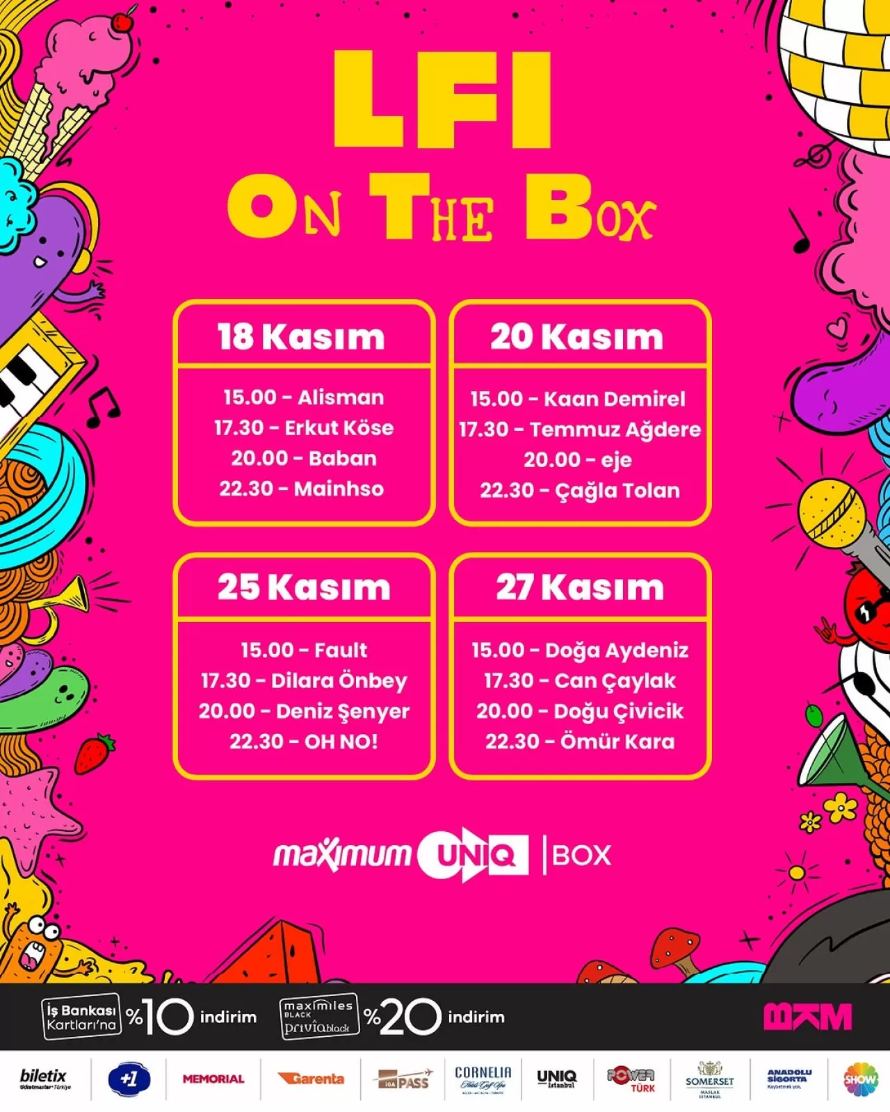 LFI On The Box Etkinlikleri Maximum Uniq Box'ta Seyirciyle Buluşacak