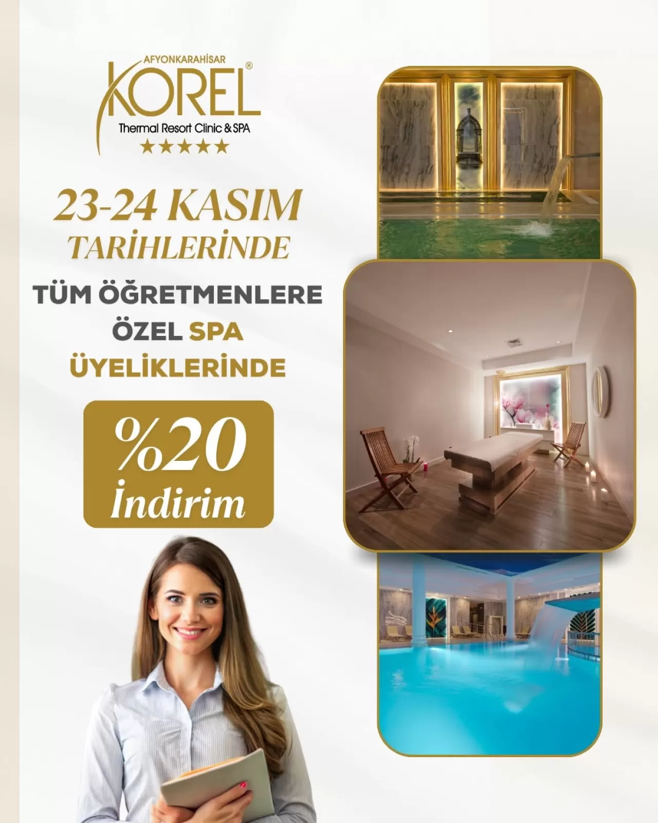 Korel Thermal Resort, Öğretmenler Günü'nde Özel İndirimler Sunuyor