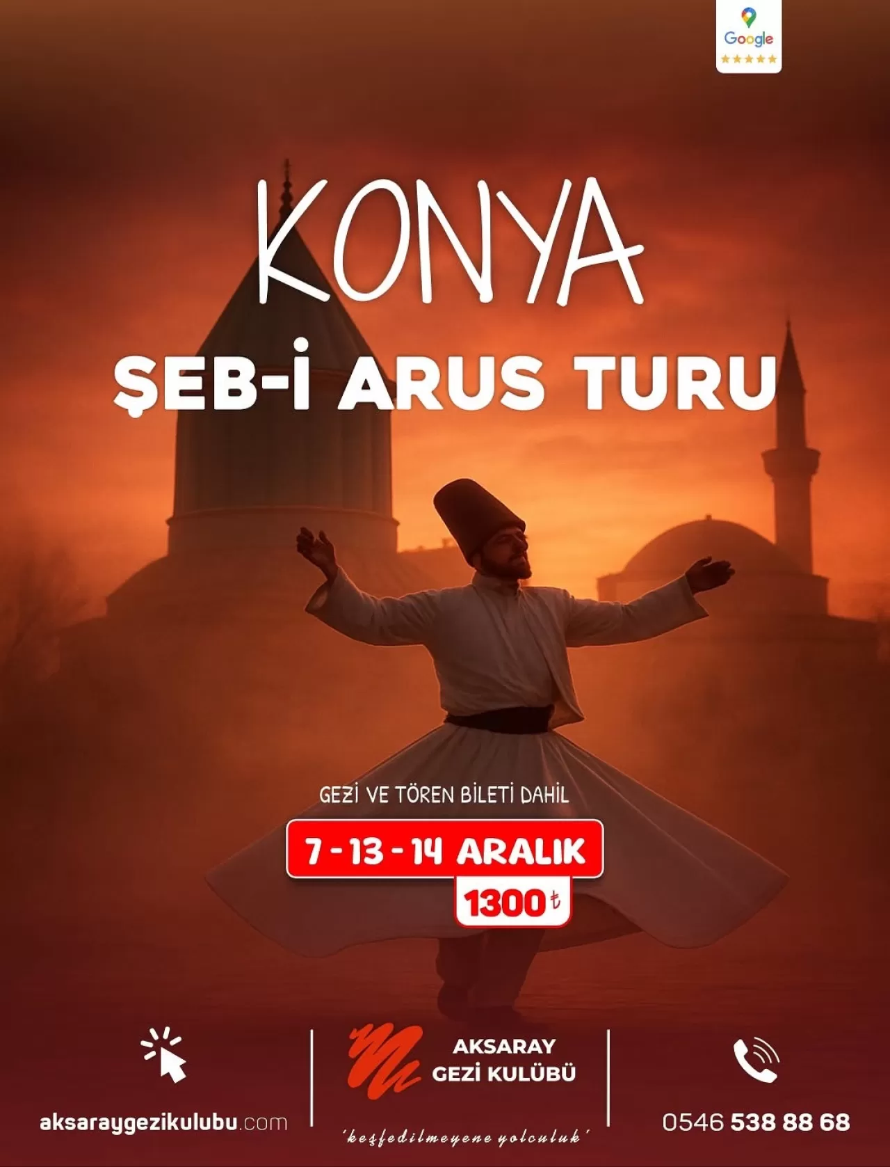 Konya'da Şeb-i Arus 752. Vuslat Yıldönümü Turu Düzenleniyor