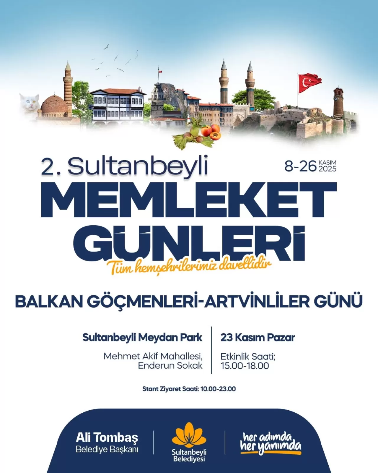 Sultanbeyli'de Kültür Buluşması: Balkan Göçmenleri, Artvinliler ve Erzurumlular Günü Yarın Başlıyor