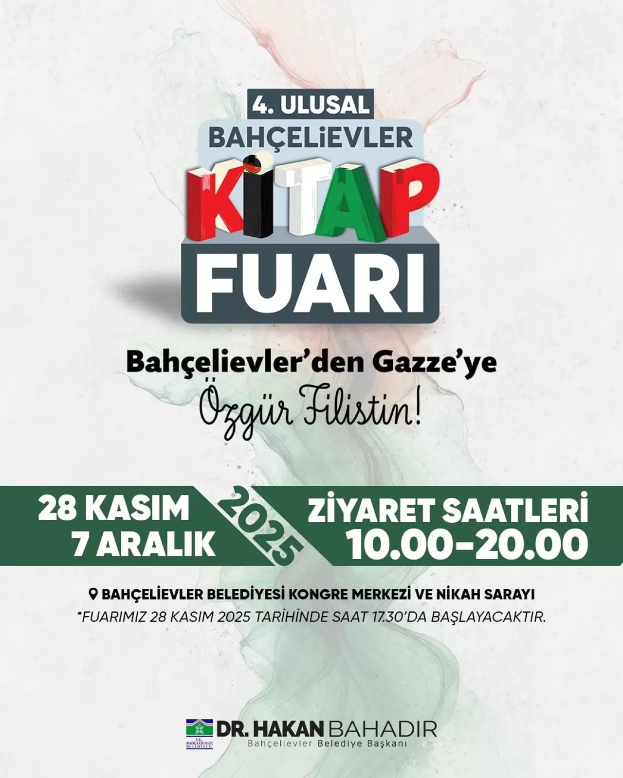 4. Ulusal Bahçelievler Kitap Fuarı, Gazze'ye Dayanışma Mesajıyla Açılıyor