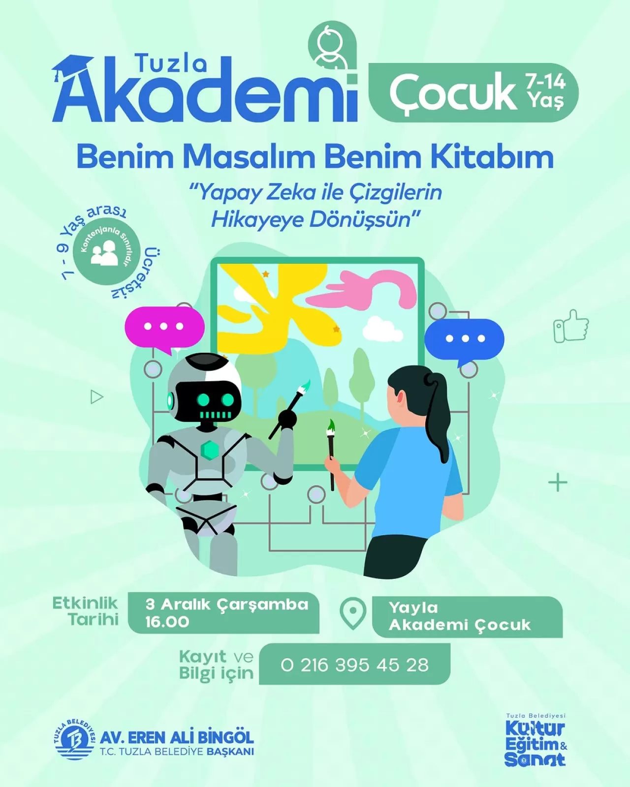 Tuzla'da Çocukların Hayal Gücü Yapay Zeka ile Kitaplaşıyor