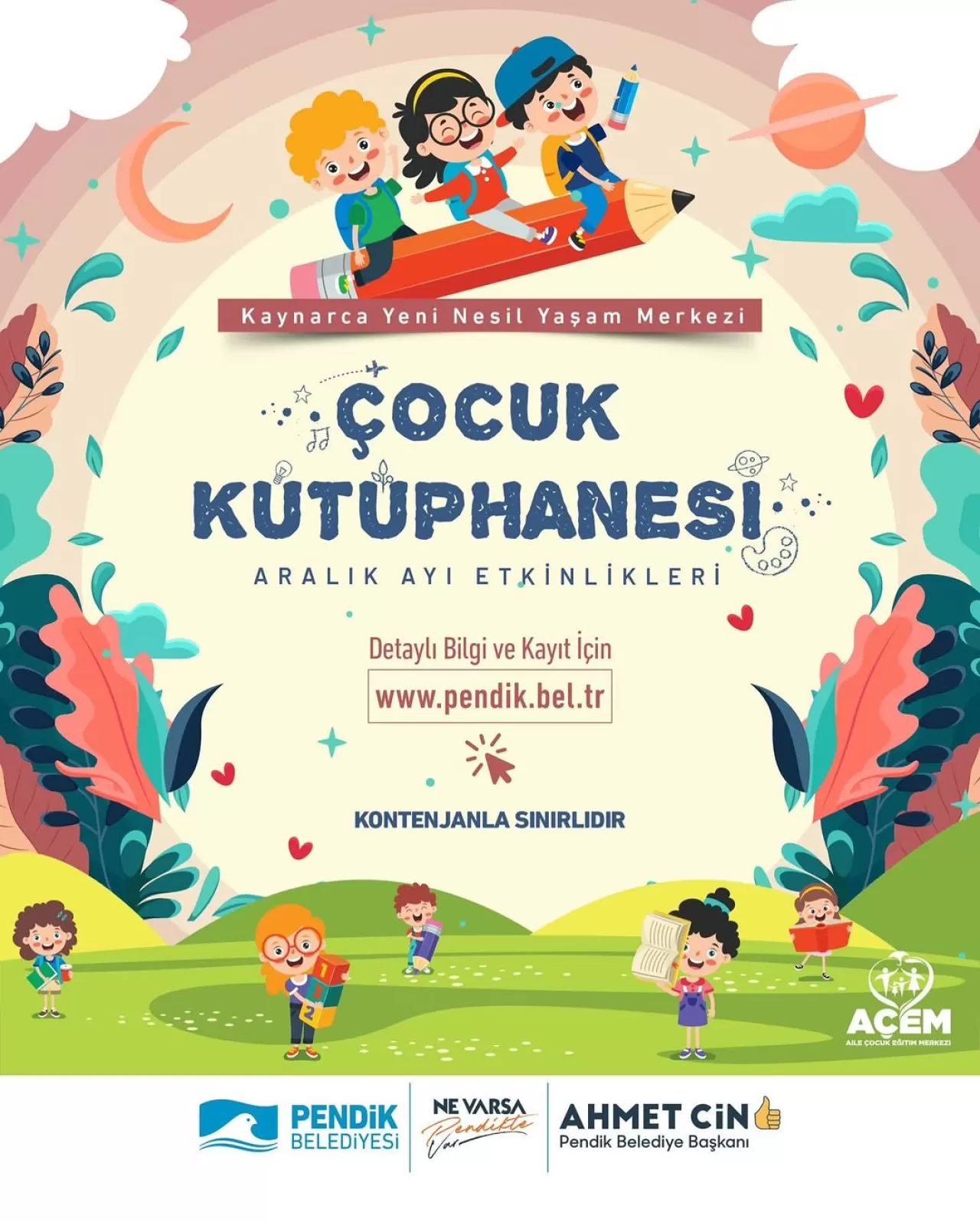 Pendik Kültür Sanat, Çocuk Kütüphanesi'nin Aralık Ayı Etkinlik Takvimini Açıkladı