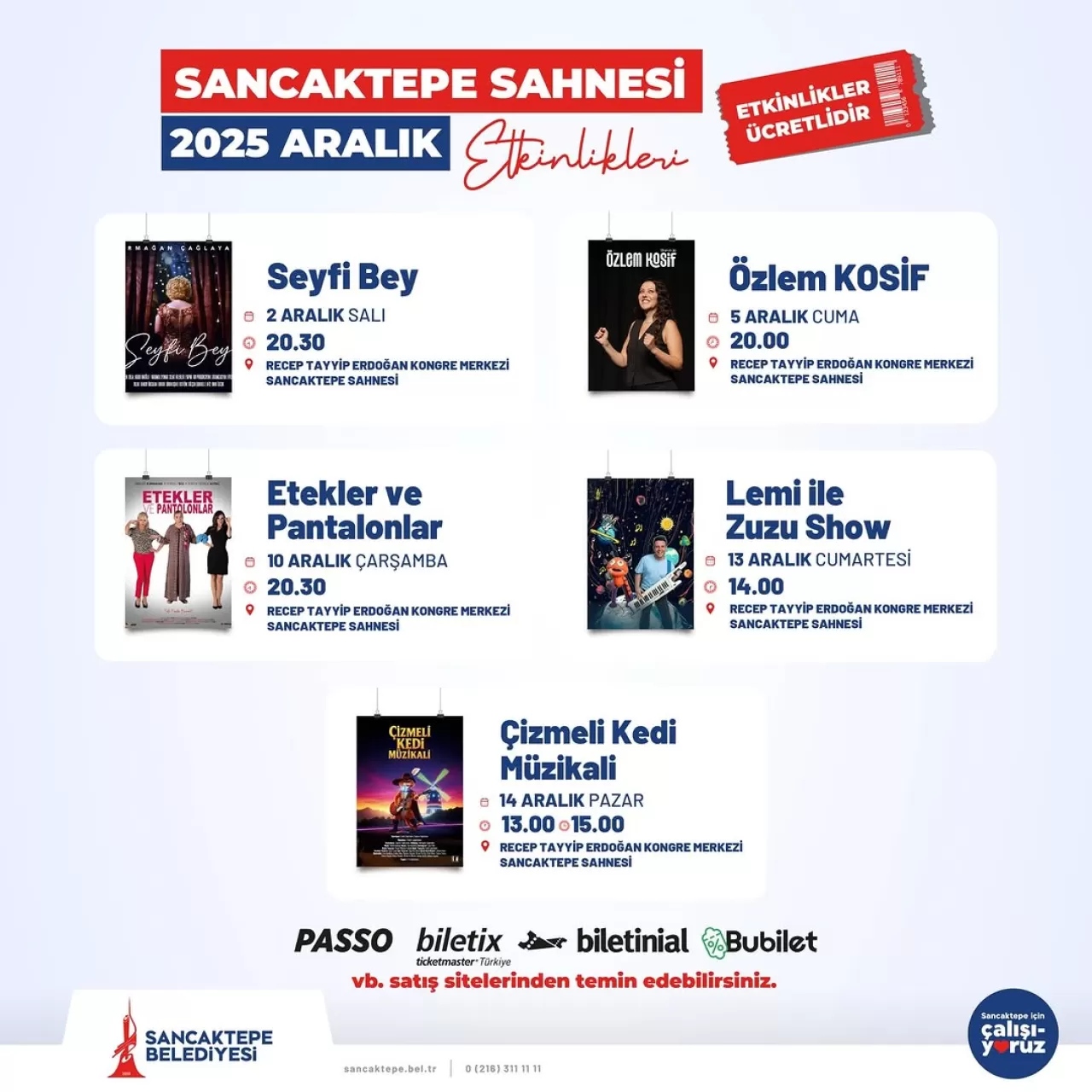 Sancaktepe'de Aralık Ayı Tiyatro Programı Açıklandı