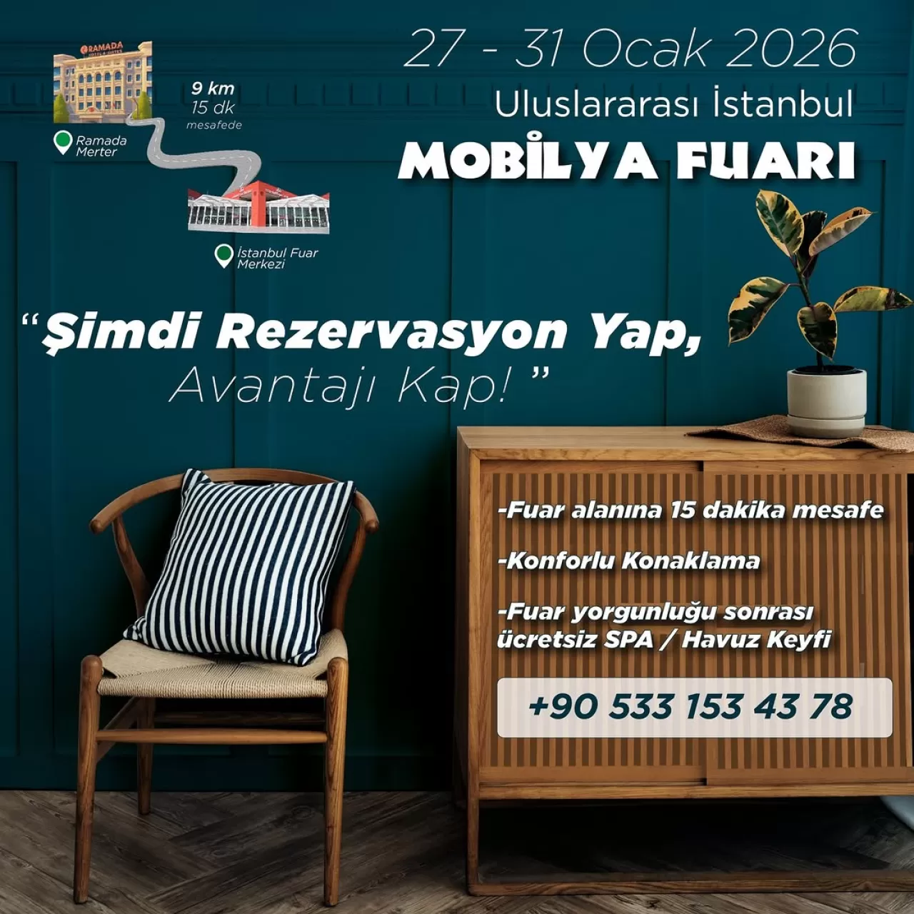 Ramada Hotels & Suites İstanbul Merter, Mobilya Fuarı Öncesinde Doluluk Oranını Artırdı