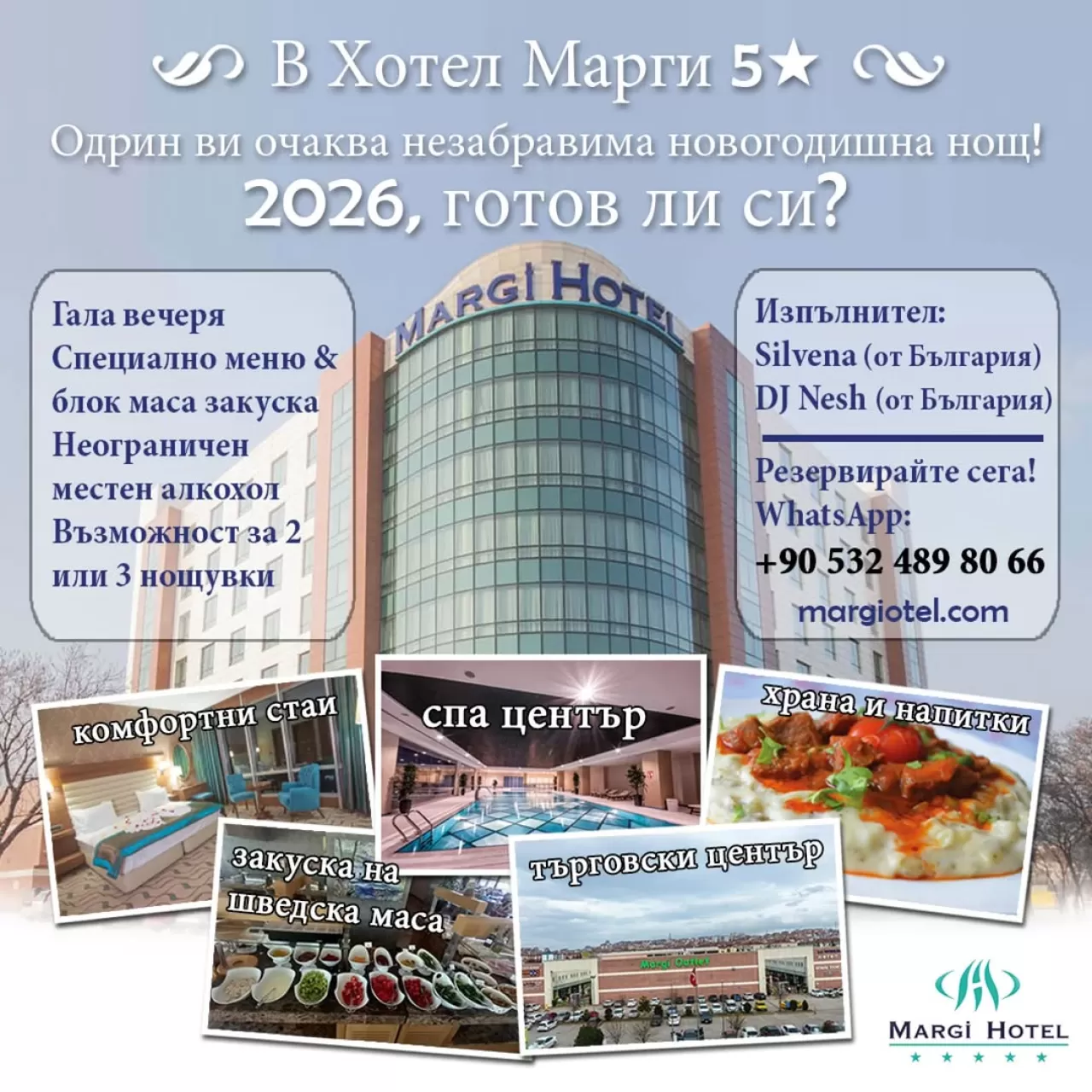 Margi Otel, 2026 Yılına Gala Yemeği ve Konserlerle Girme Hazırlığında