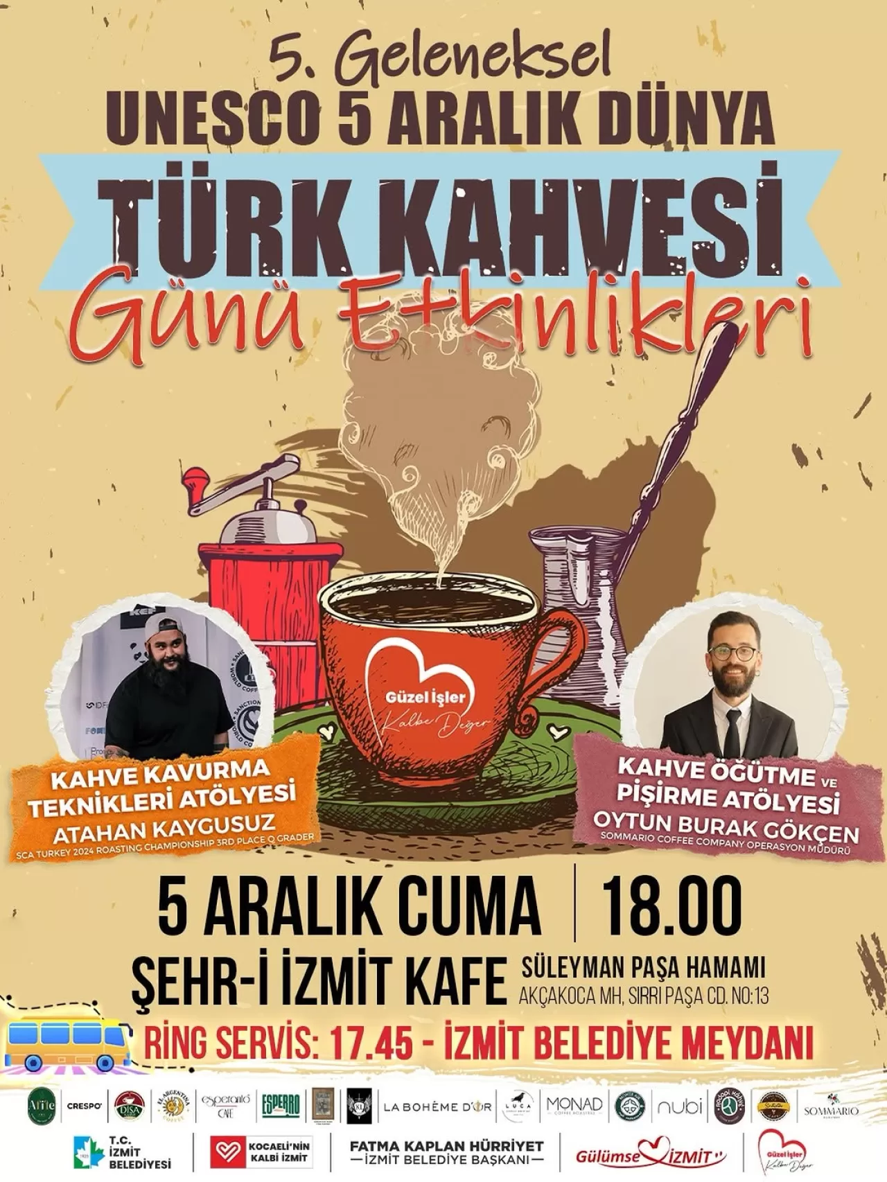 İzmit'te Geleneksel UNESCO Dünya Türk Kahvesi Günü Etkinlikleri Başladı