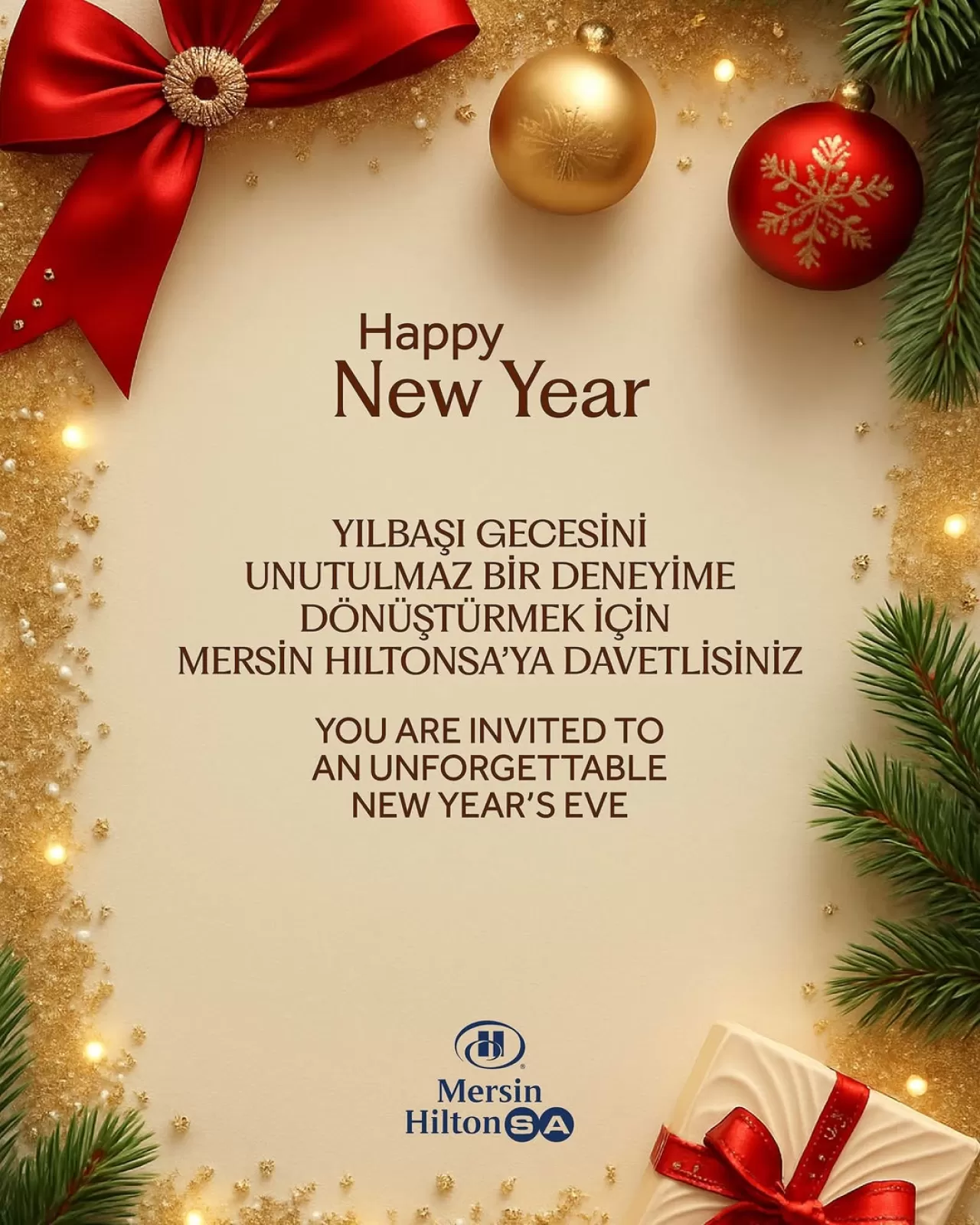 Mersin HiltonSA'da 2026 Yılbaşı Gecesi için Rezervasyonlar Başladı