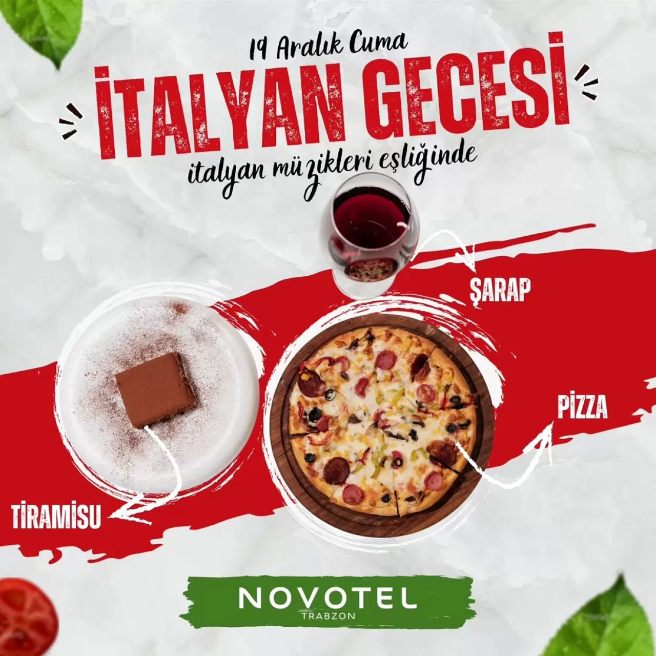 Novotel Trabzon'da İtalyan Gecesi