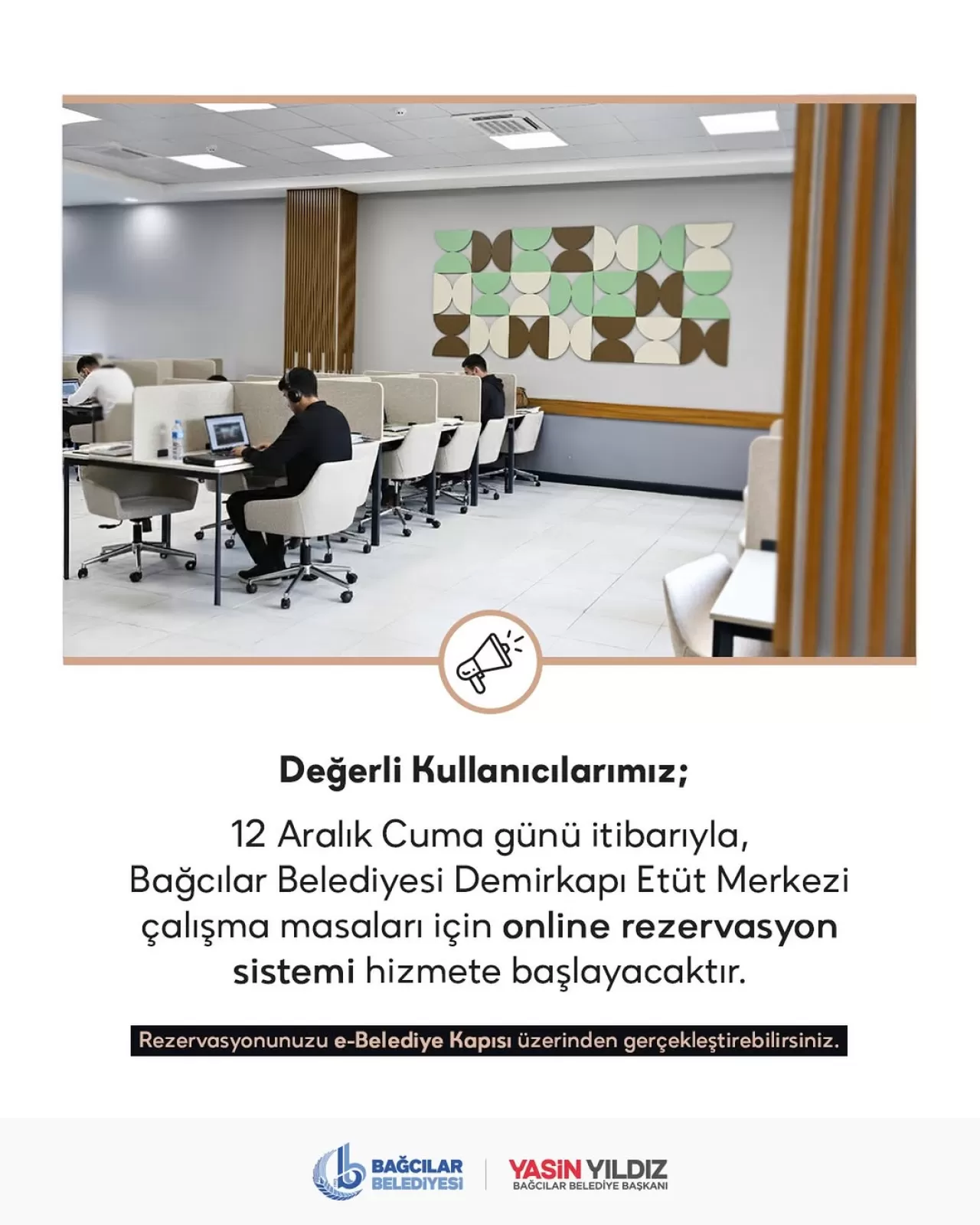 Bağcılar'da Öğrencilere Yeni Dönem Kolaylığı: Etüt Merkezinde Online Rezervasyon Sistemi Başlıyor