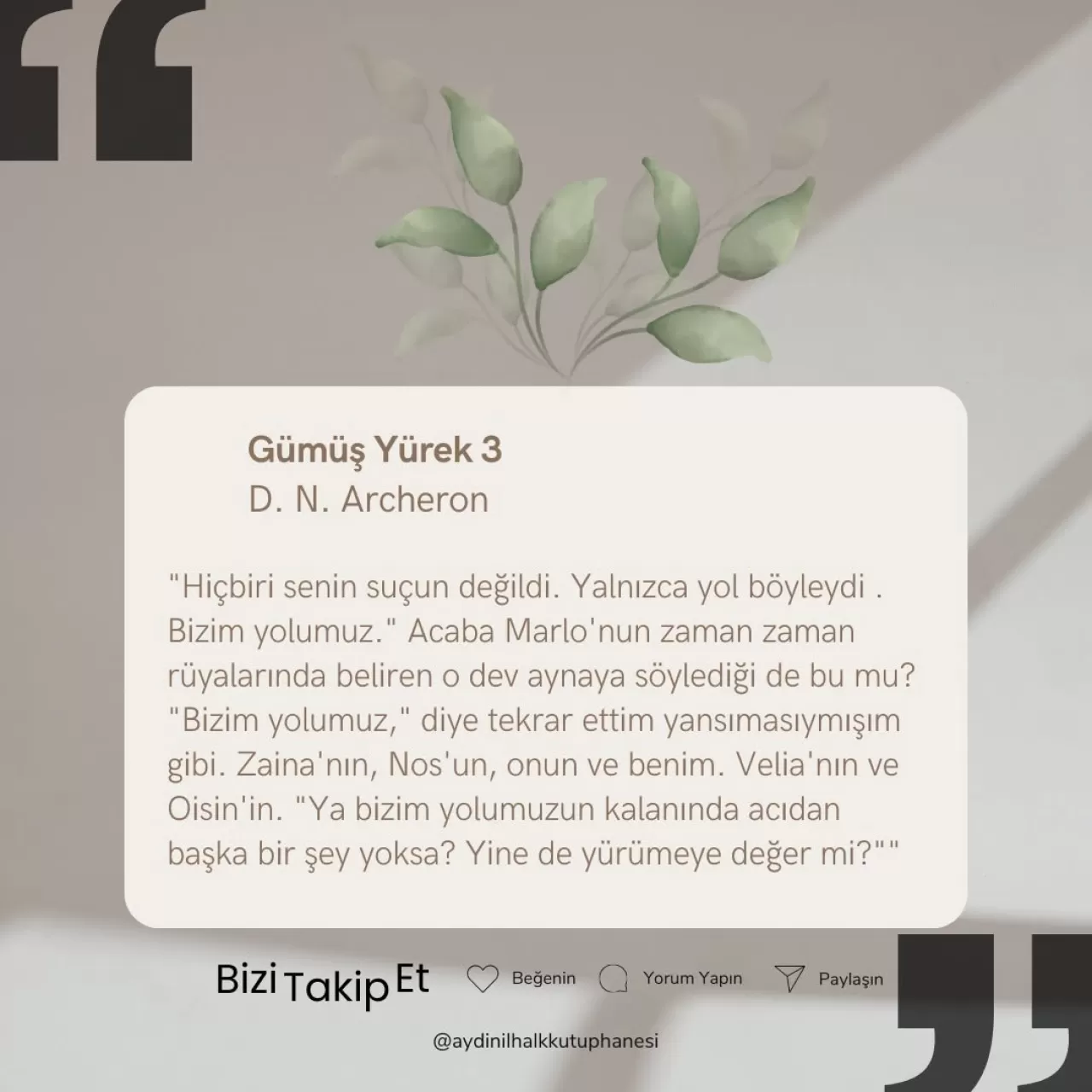 Aydın İl Halk Kütüphanesi, D.N. Archeron'un 