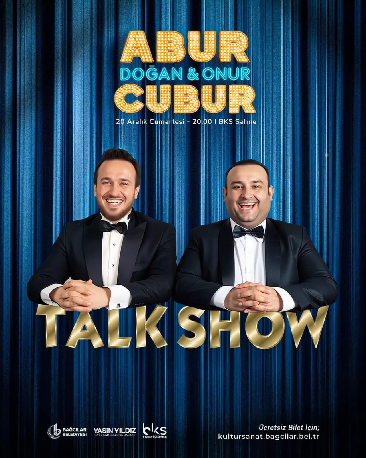 Bağcılar'da Komedi Keyfi: Abur Cubur Show BKS Sahne'de Ücretsiz İzleyiciyle Buluşacak