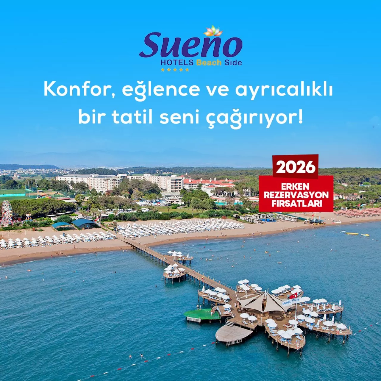 Sueno Hotels Beach Side, Yaz Tatili İçin Konuklarını Bekliyor