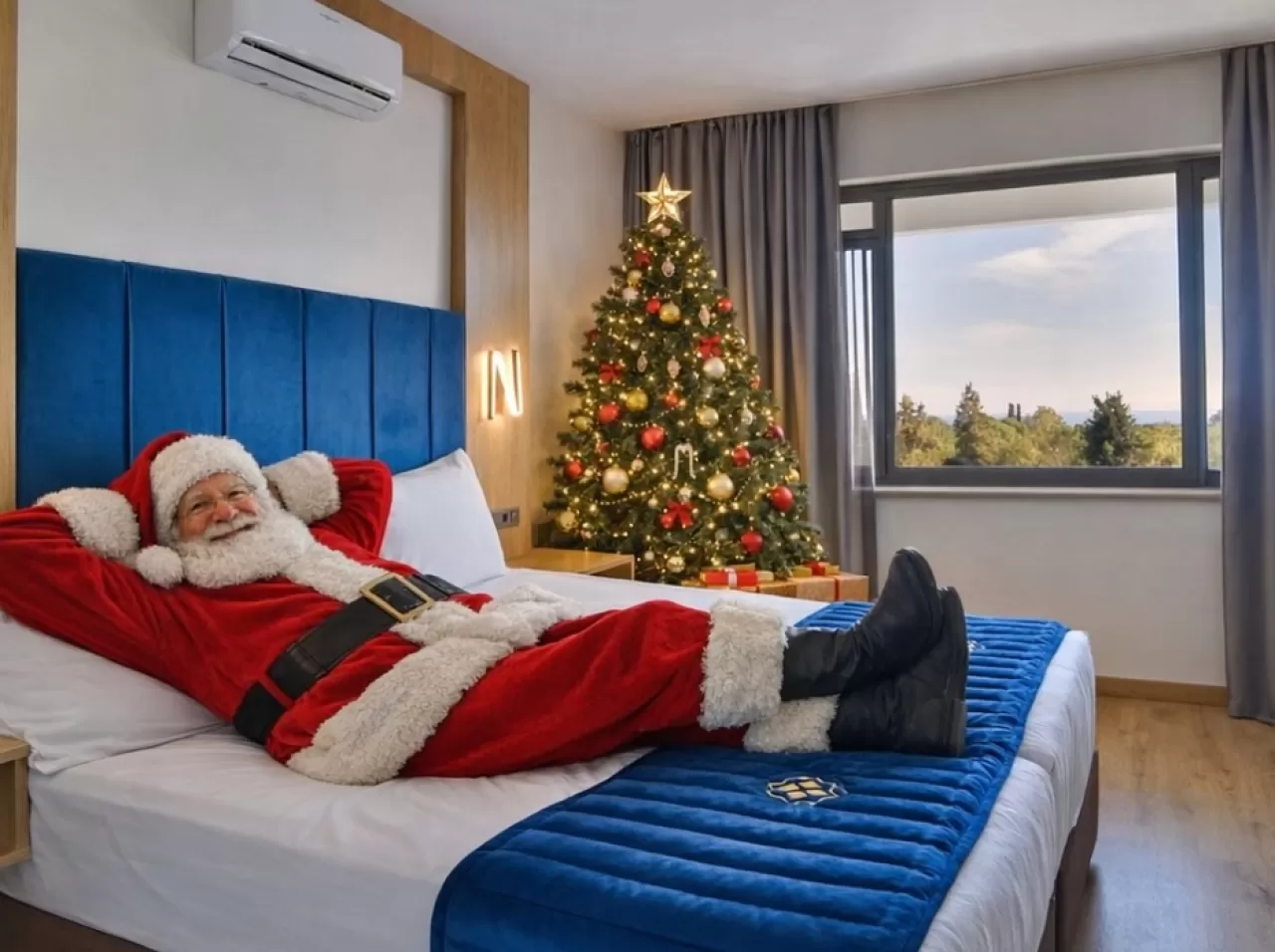 Noel Baba, Antalya'da Erken Tatile Çıktı