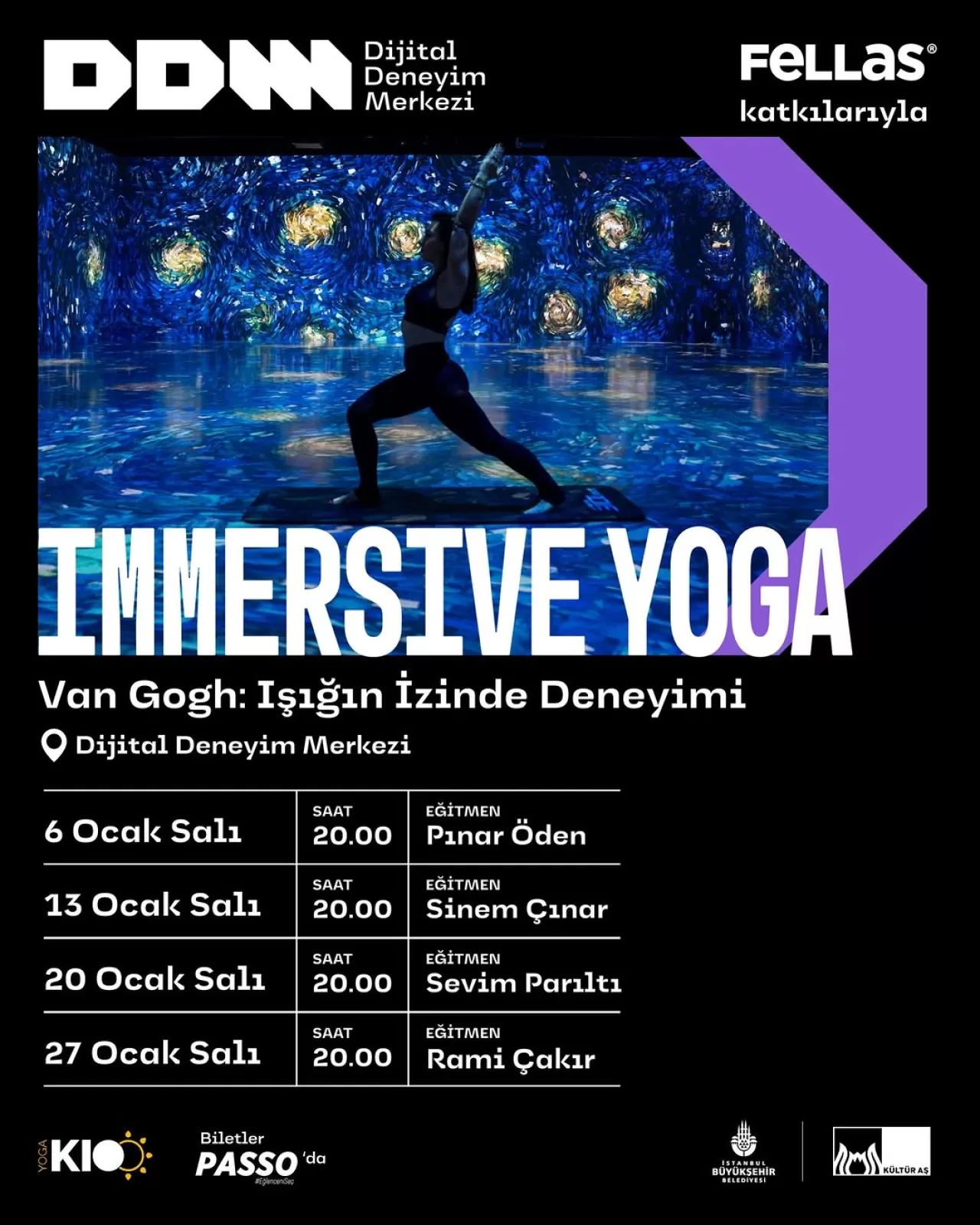 Van Gogh'un Eserleri Eşliğinde Immersive Yoga Etkinlikleri Devam Ediyor