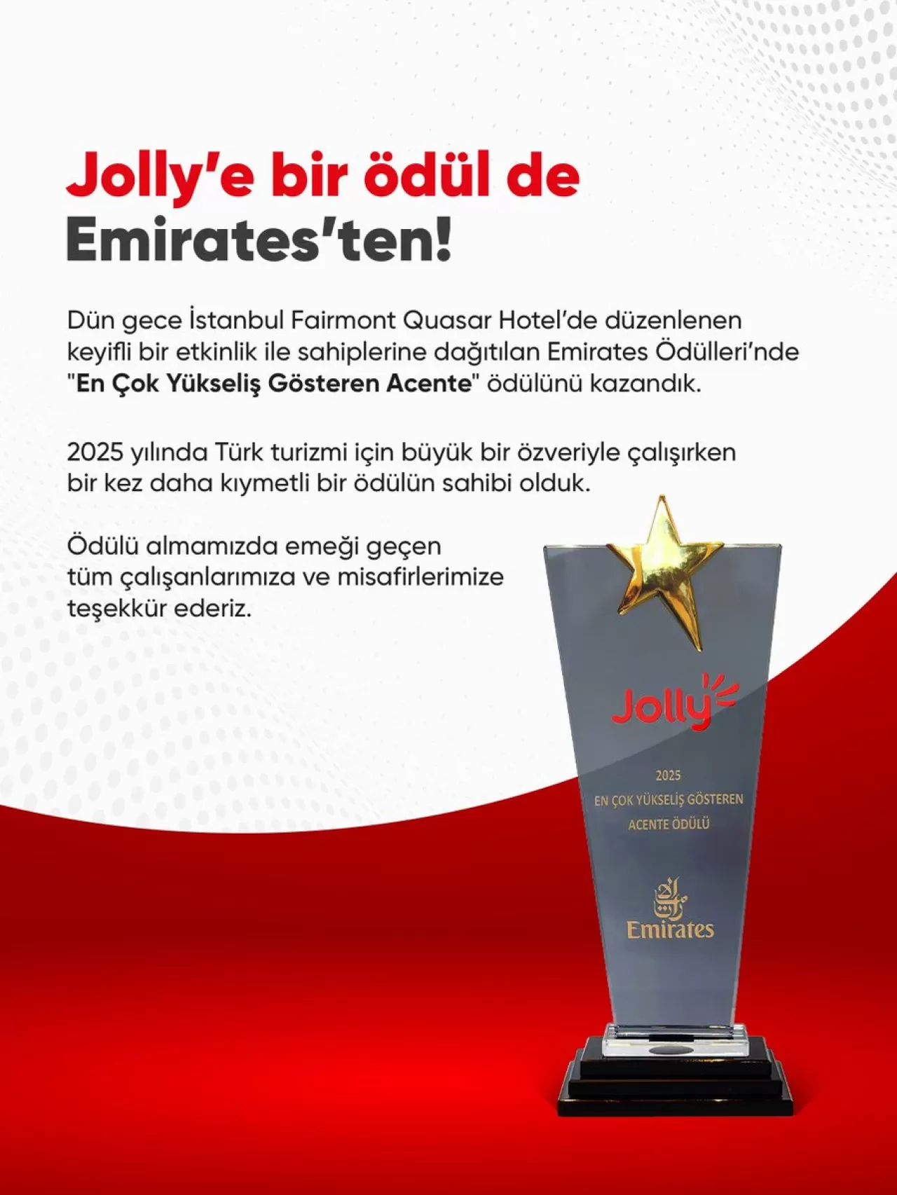 Jolly Tur, Emirates'ten 