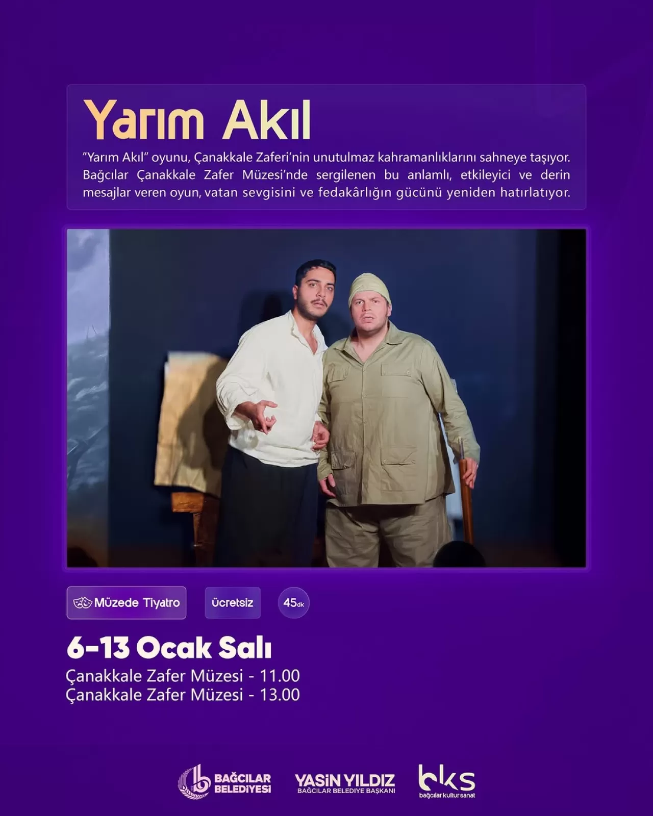 Bağcılar'da Çanakkale Ruhu Sahneye Taşınıyor