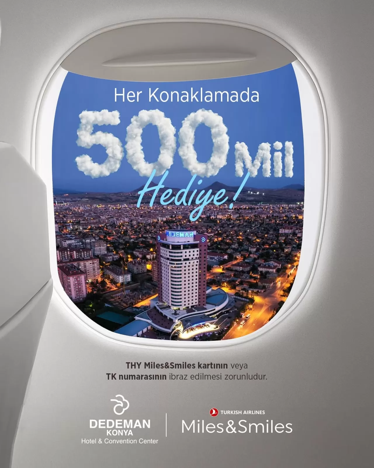 Konya Seyahatinizde Konfor ve Mil Avantajı Bir Arada: Dedeman Otel'den Özel Kampanya