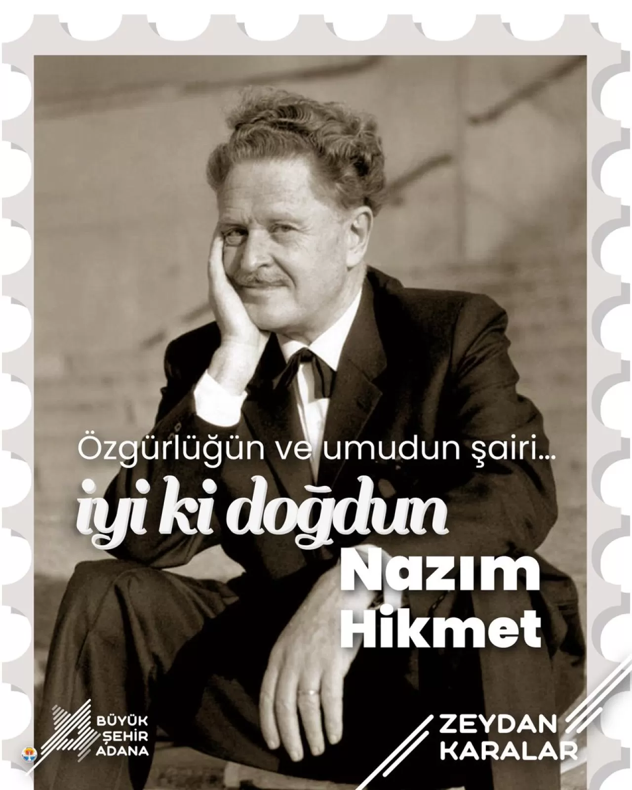 Adana'da Bir Kültür Şöleni: Nazım Hikmet'in 124. Yaşı Coşkuyla Kutlandı