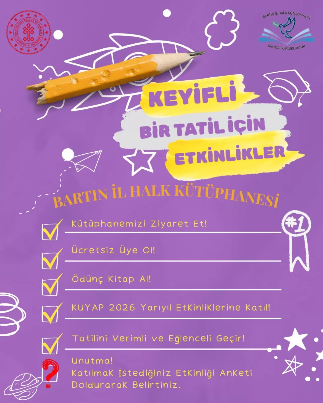 Bartın'da Yarıyıl Tatiline Özel Ücretsiz Çocuk Etkinlikleri