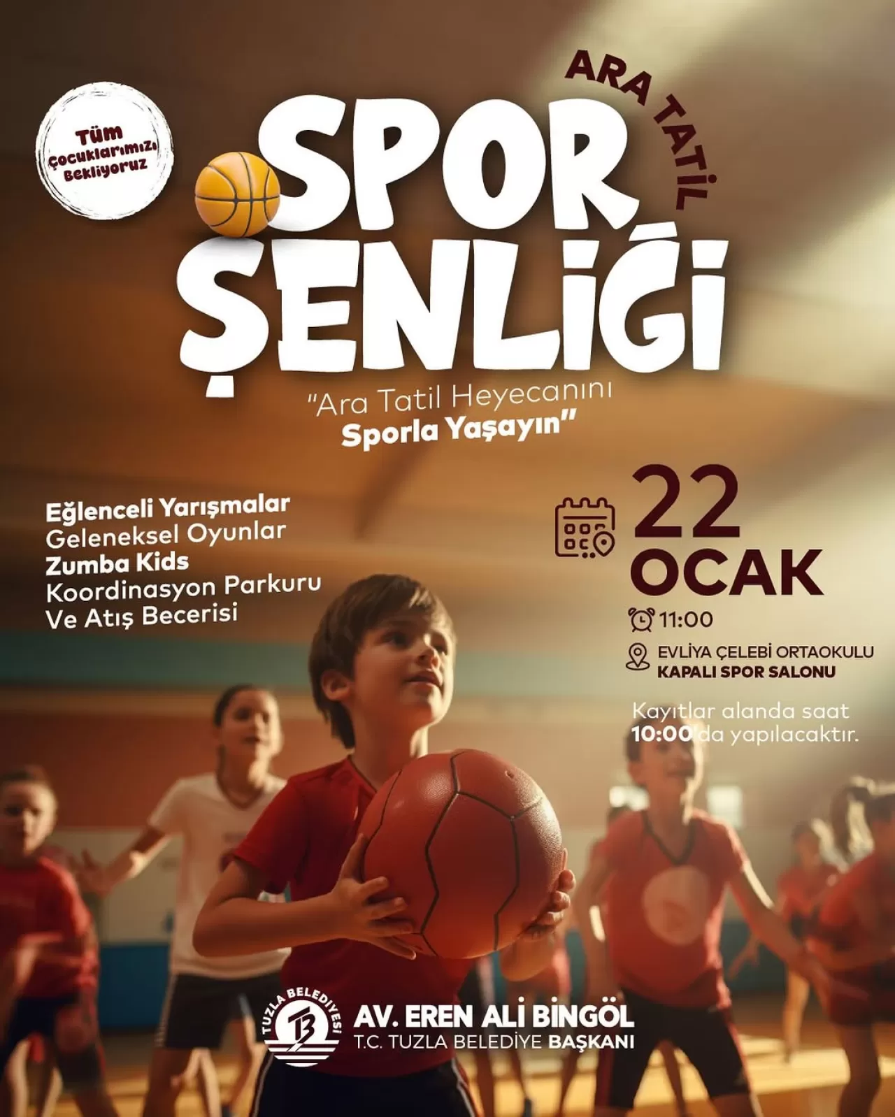 İstanbul Tuzla'da Çocuklar için Ara Tatil Spor Şenliği