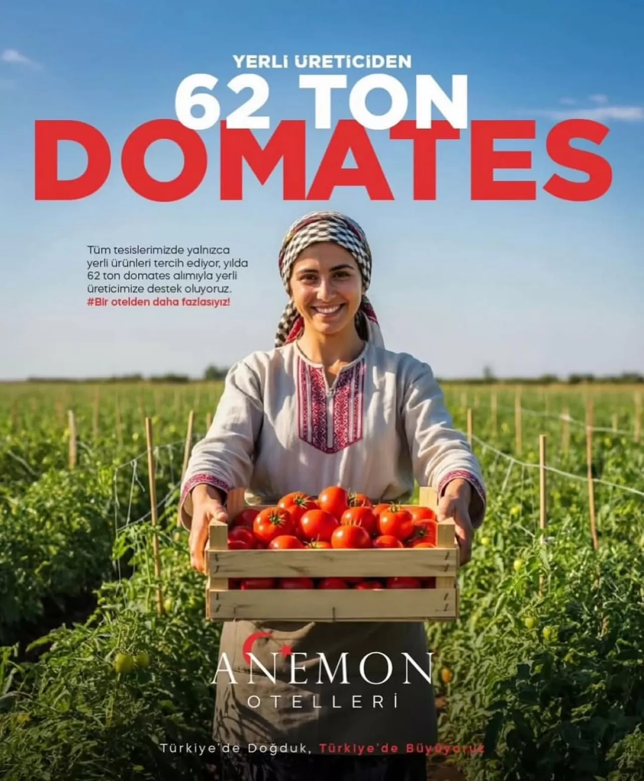 Manisa Anemon Otel, Yılda 62 Ton Domates ile Yerli Üreticiye Destek Oluyor