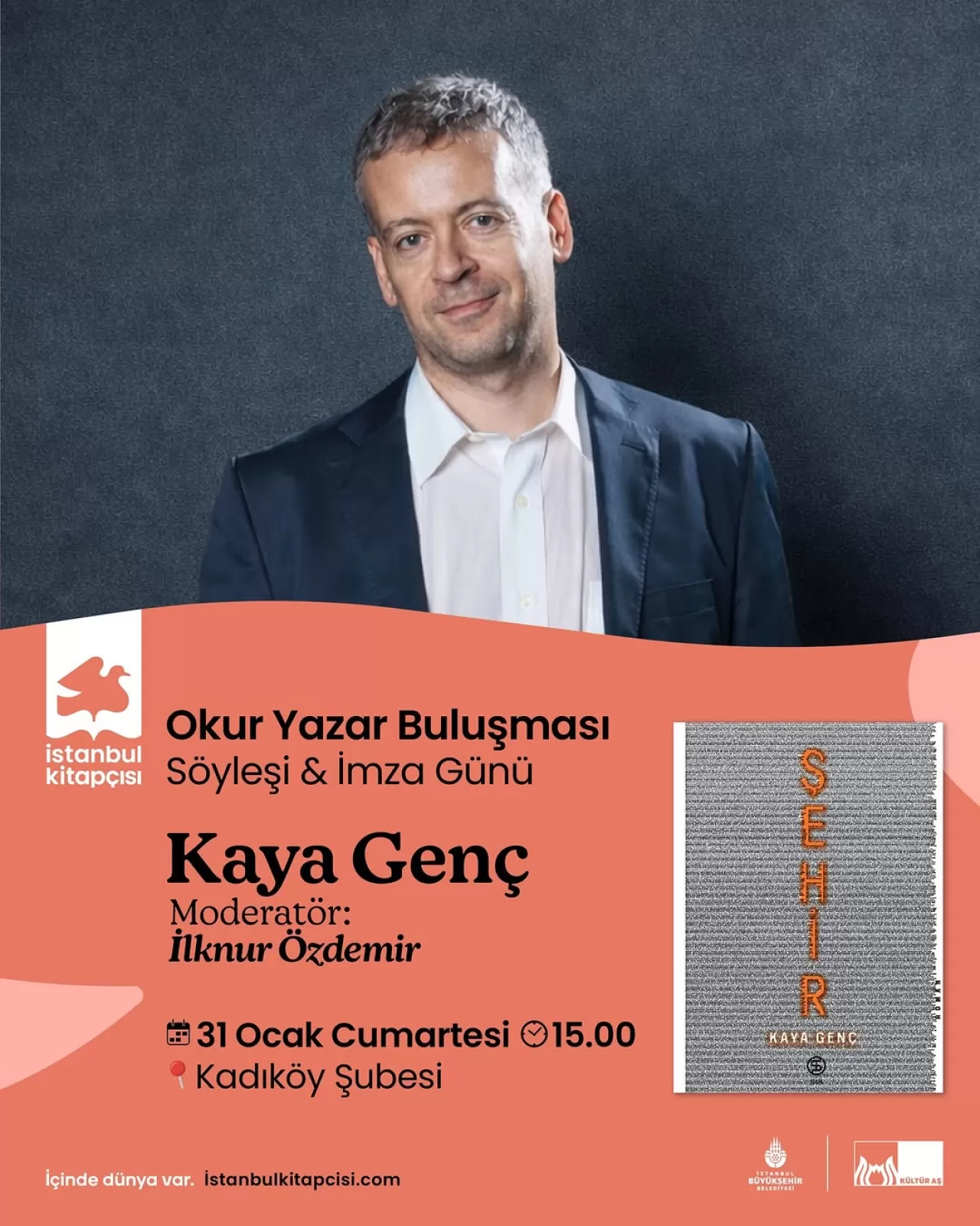 Kaya Genç, İstanbul Kitapçısı'nda Okurlarıyla Buluşacak