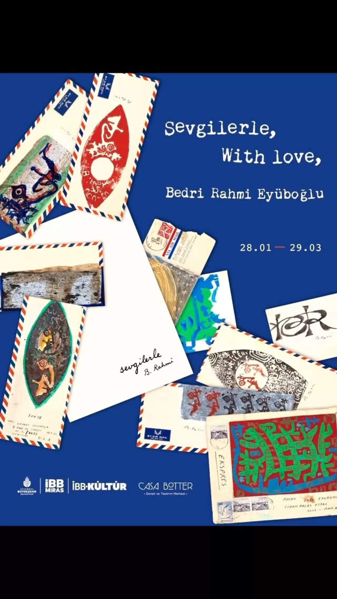 Bedri Rahmi Eyüboğlu'nun Mektup Zarfları, Casa Botter'de Sanatseverlerle Buluşuyor