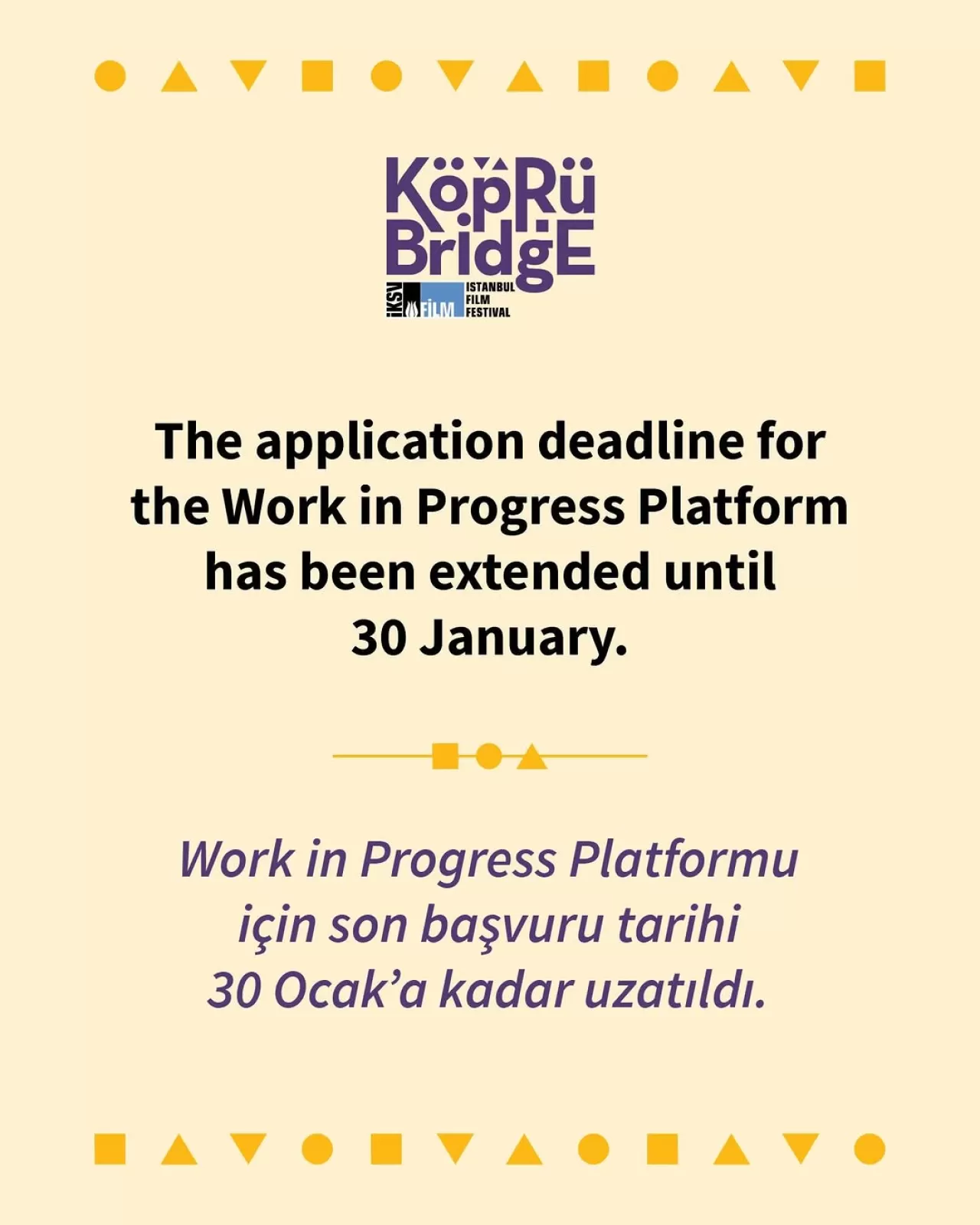 Son Başvuru Günü: İstanbul Film Festivali'nin 
