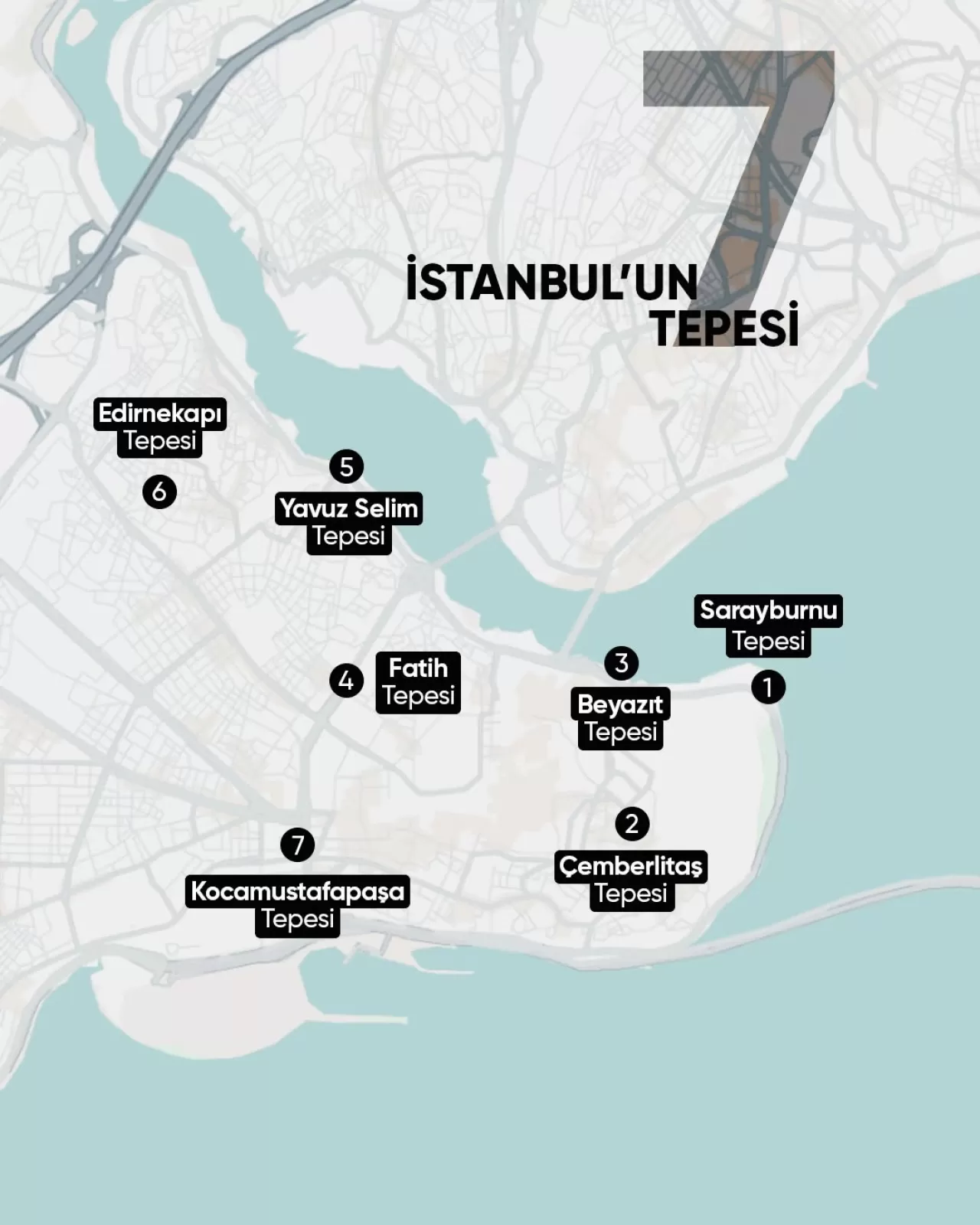 İstanbul'un Kalbine Yolculuk: İmparatorlukların Gücünü Simgeleyen 7 Tepe