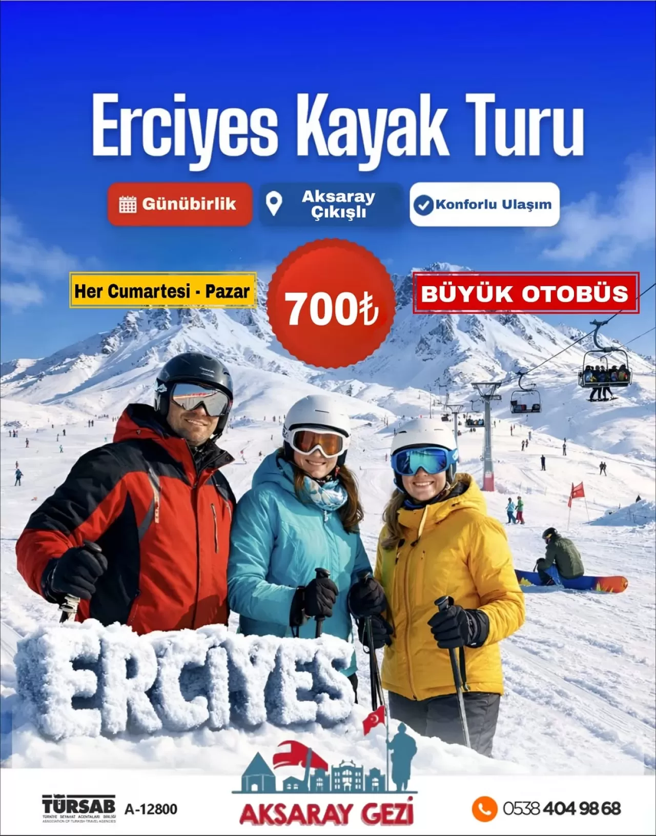 Archelais Travel Agency'den Erciyes'te Unutulmaz Kayak Keyfi