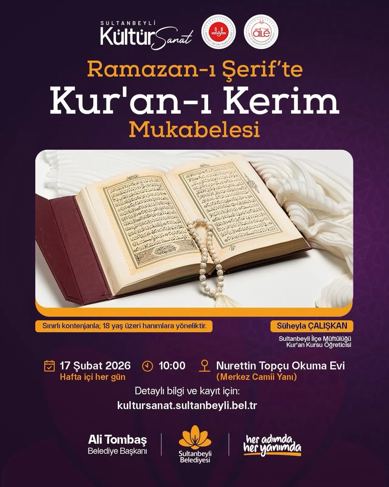 Sultanbeyli'de Hanımlara Özel Mukabele Programı Başlıyor