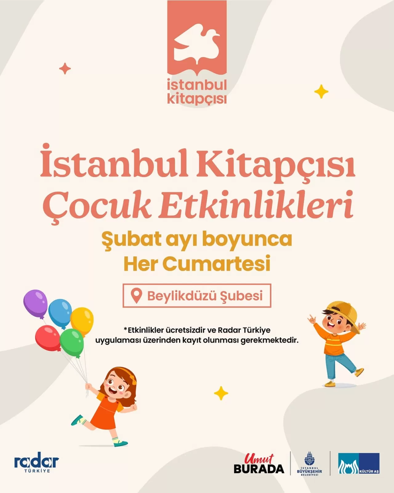 Beylikdüzü'nde Cumartesileri Çocuklar için Ücretsiz Kültür Şöleni