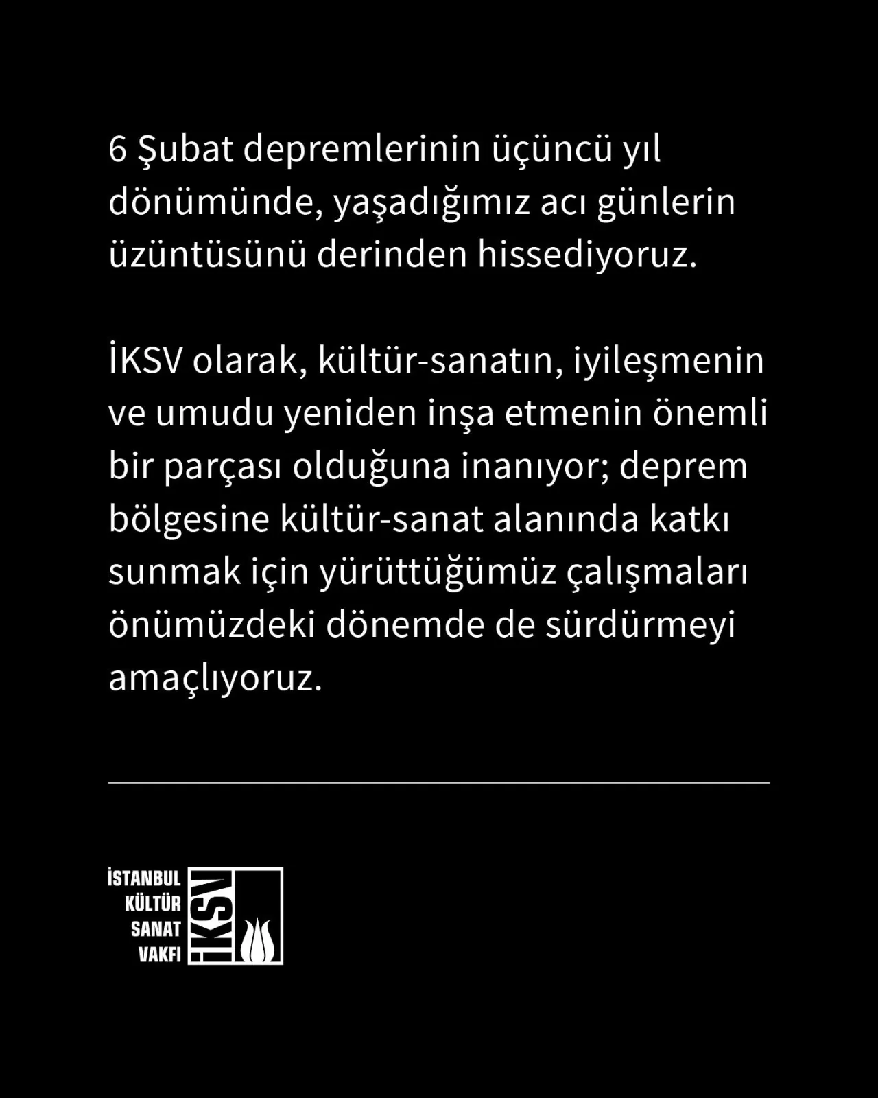 İKSV'den Depremin Yaralarını Sanatla Sarma Vaatleri