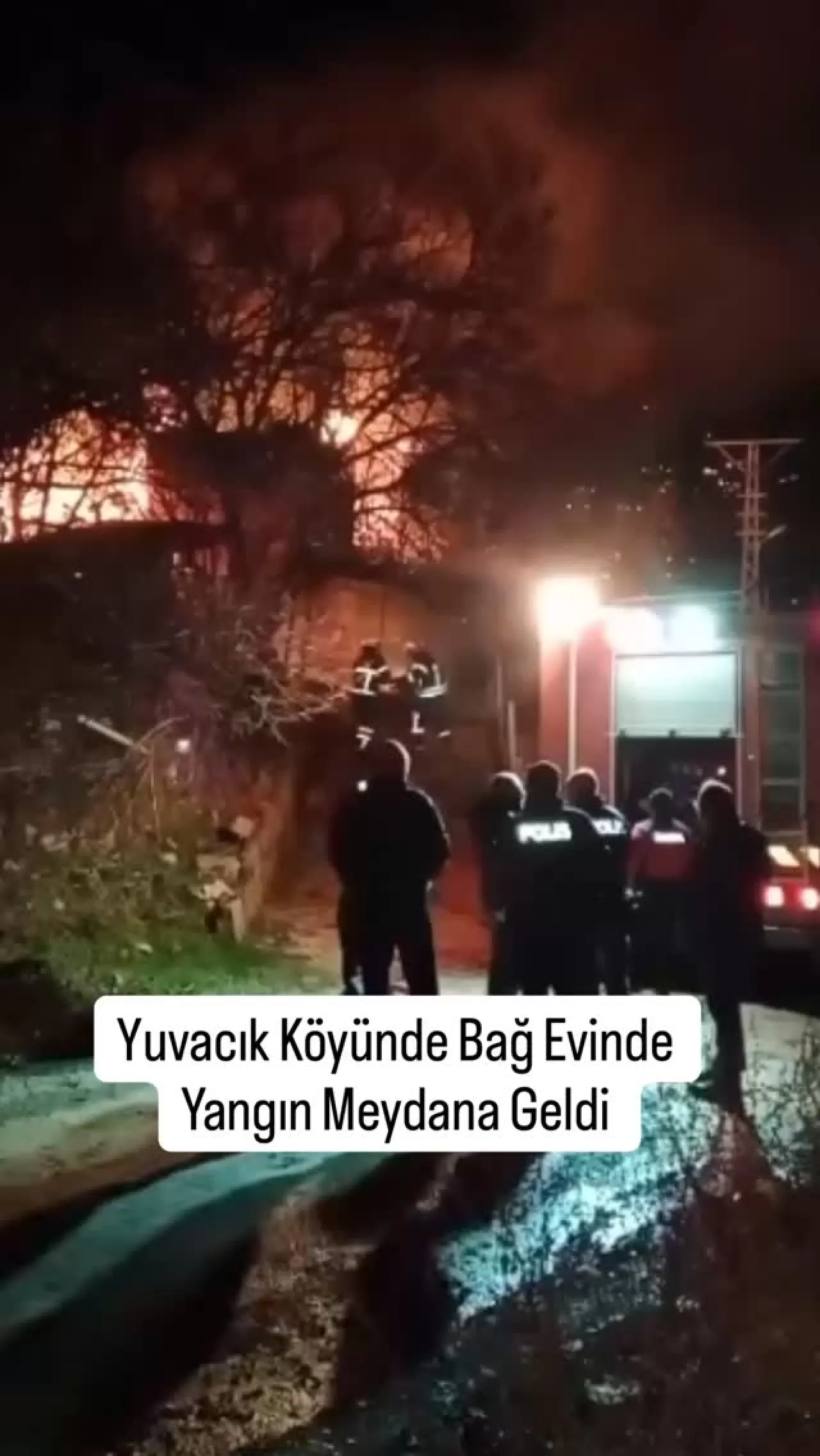 Amasya'nın Yuvacık Köyü'nde Bağ Evi Alev Alev Yandı
