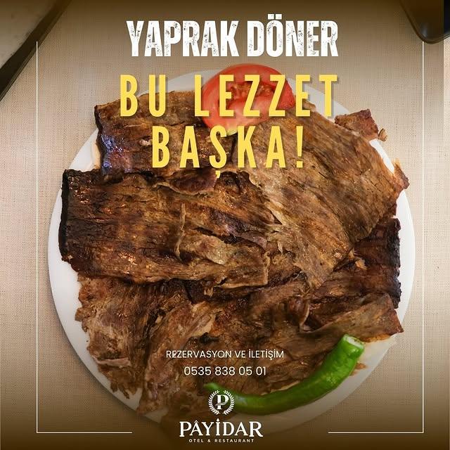 Payidar Restaurant Amasya'da Yaprak Döner Lezzeti ile Öne Çıkıyor